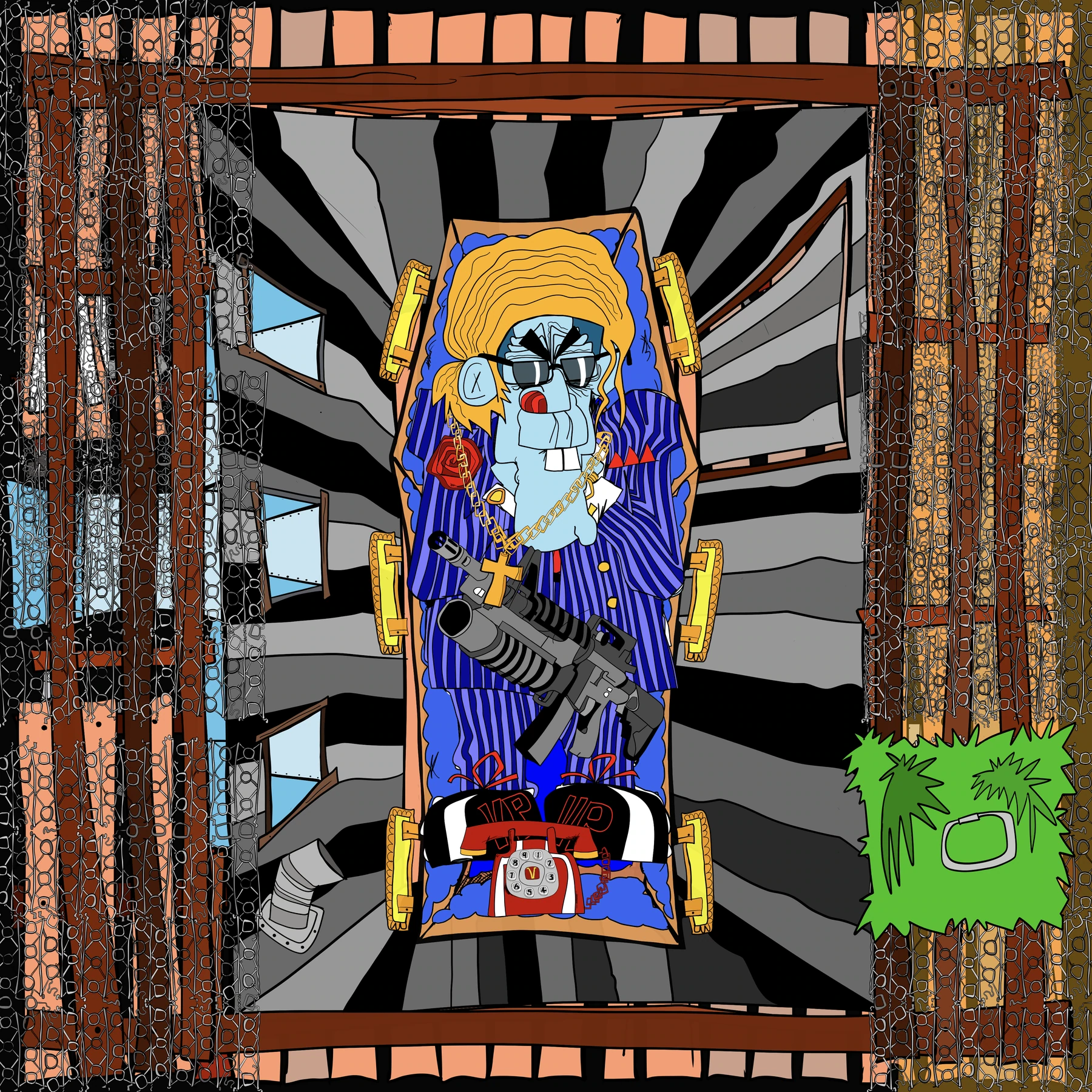 Brett Clements' authored Carny Island artwork: 11 body reveal 1.