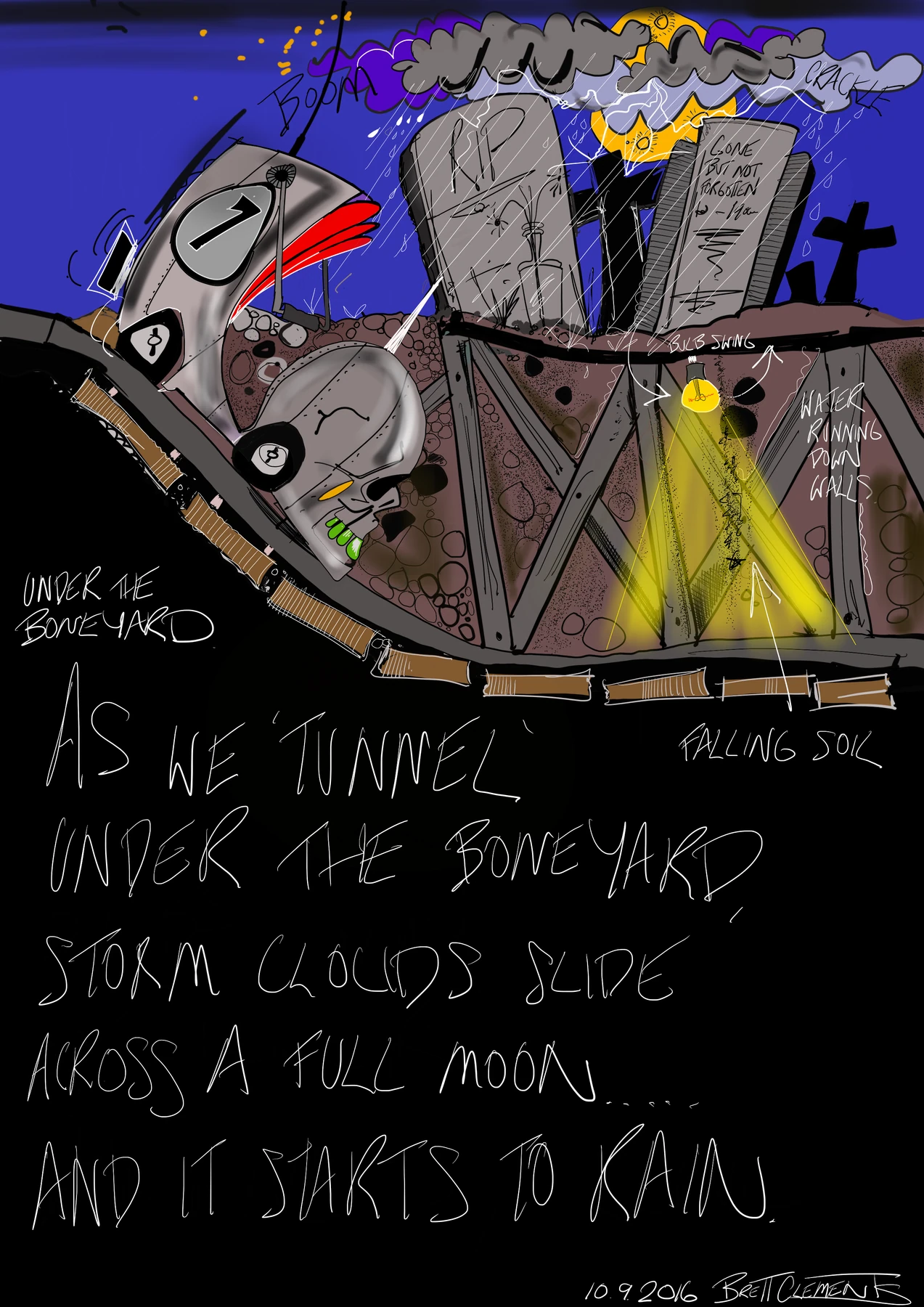 Brett Clements' authored Carny Island artwork: Apple Vision 1.