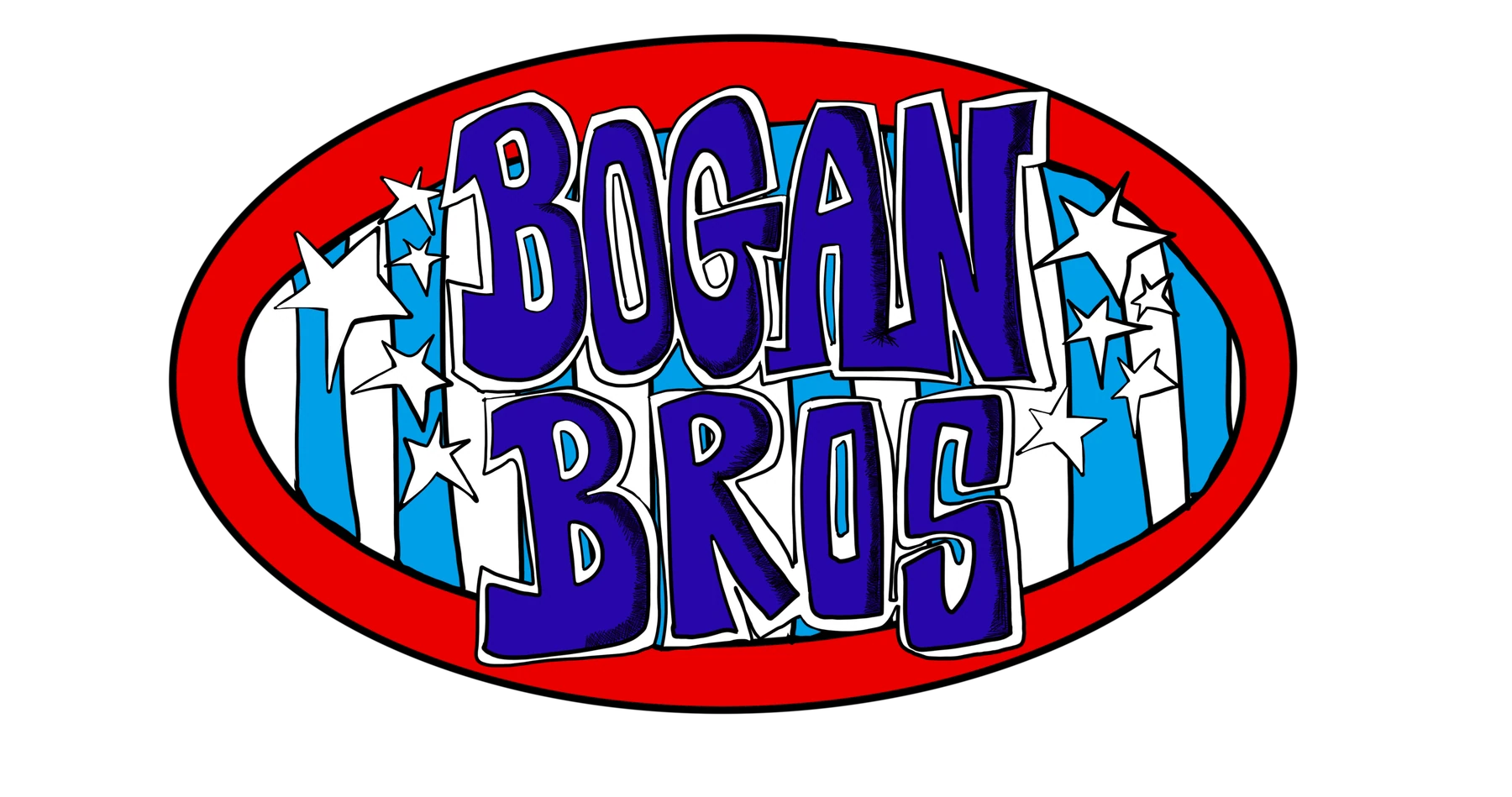 Brett Clements' authored Carny Island artwork: Bogan Bros logo.