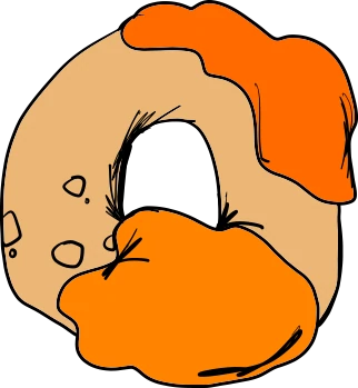 Brett Clements' authored Carny Island artwork: Donut Orange-donut.