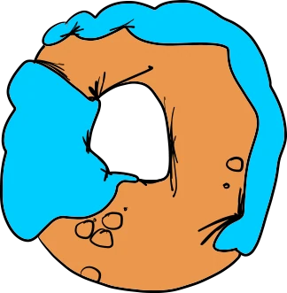 Brett Clements' authored Carny Island artwork: Donut Blueberry-donut.