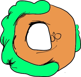 Brett Clements' authored Carny Island artwork: Donut Lime-donut.