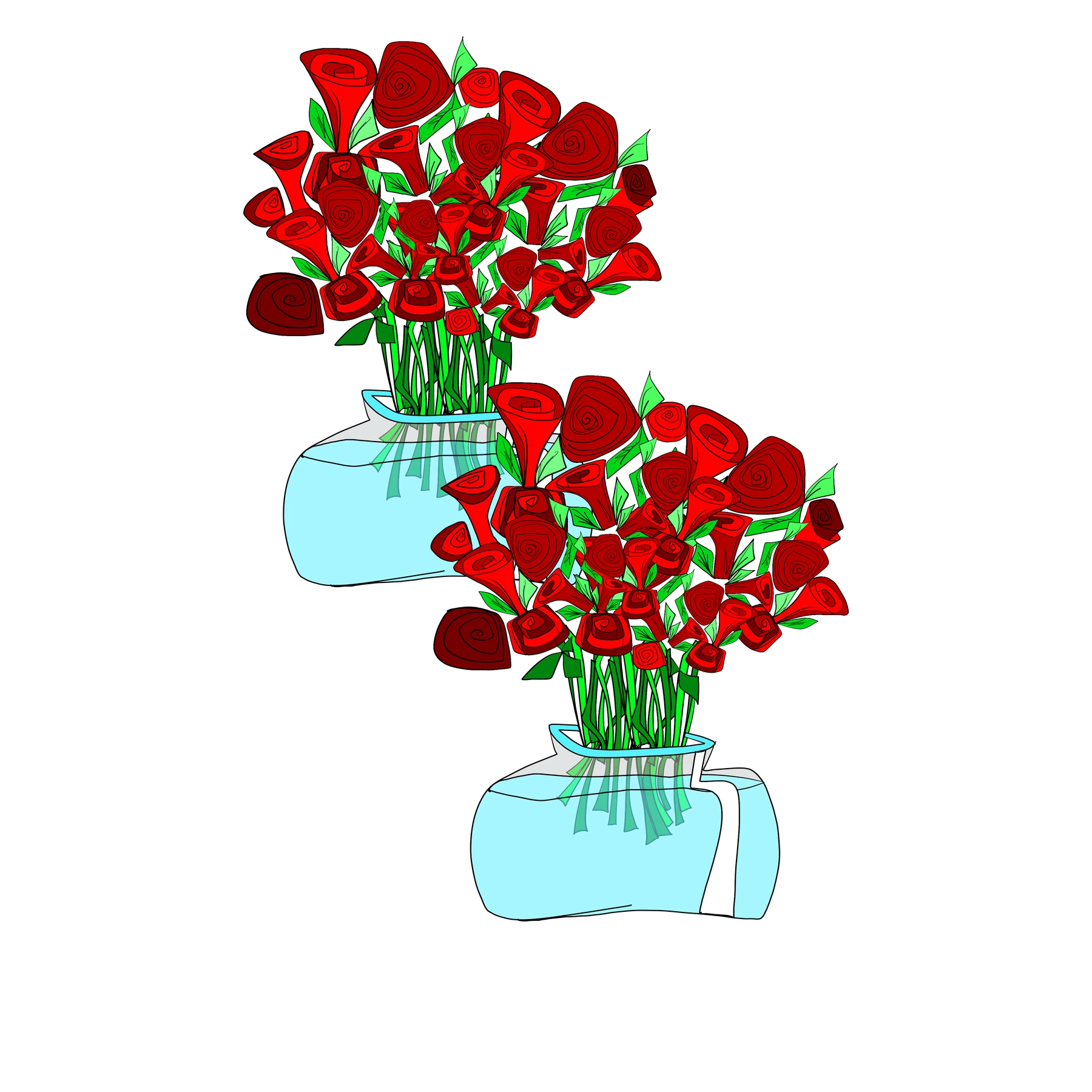 Brett Clements' authored Carny Island artwork: Funeral flowers.