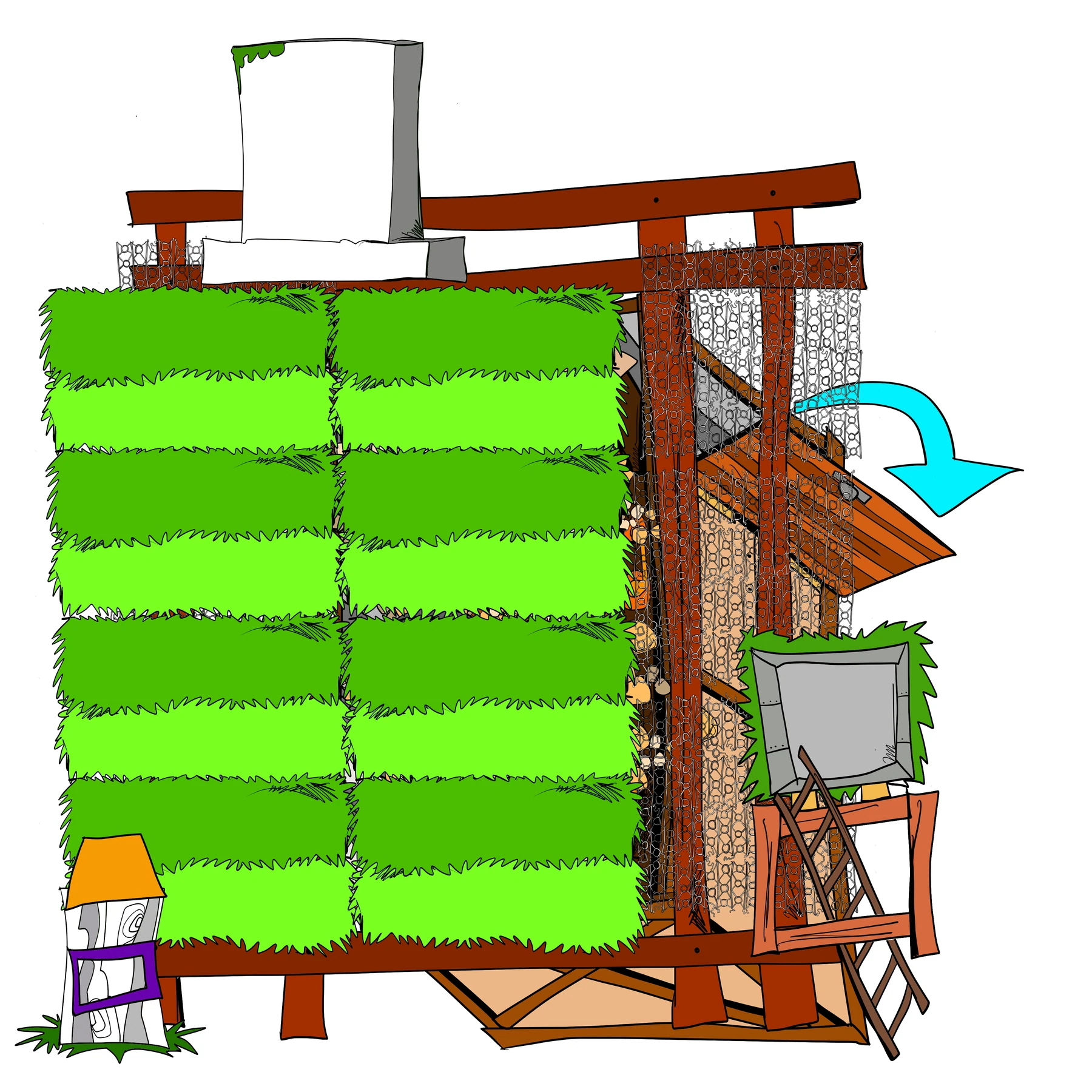 Brett Clements' authored Carny Island artwork: GraveBox Perspective 1.
