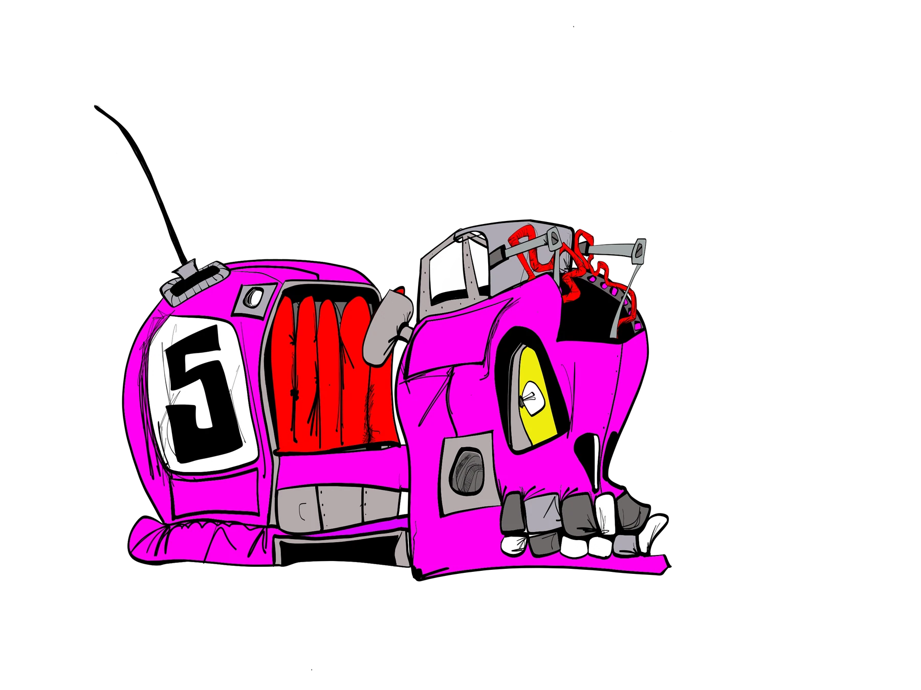 Brett Clements' authored Carny Island artwork: hero kart basic.