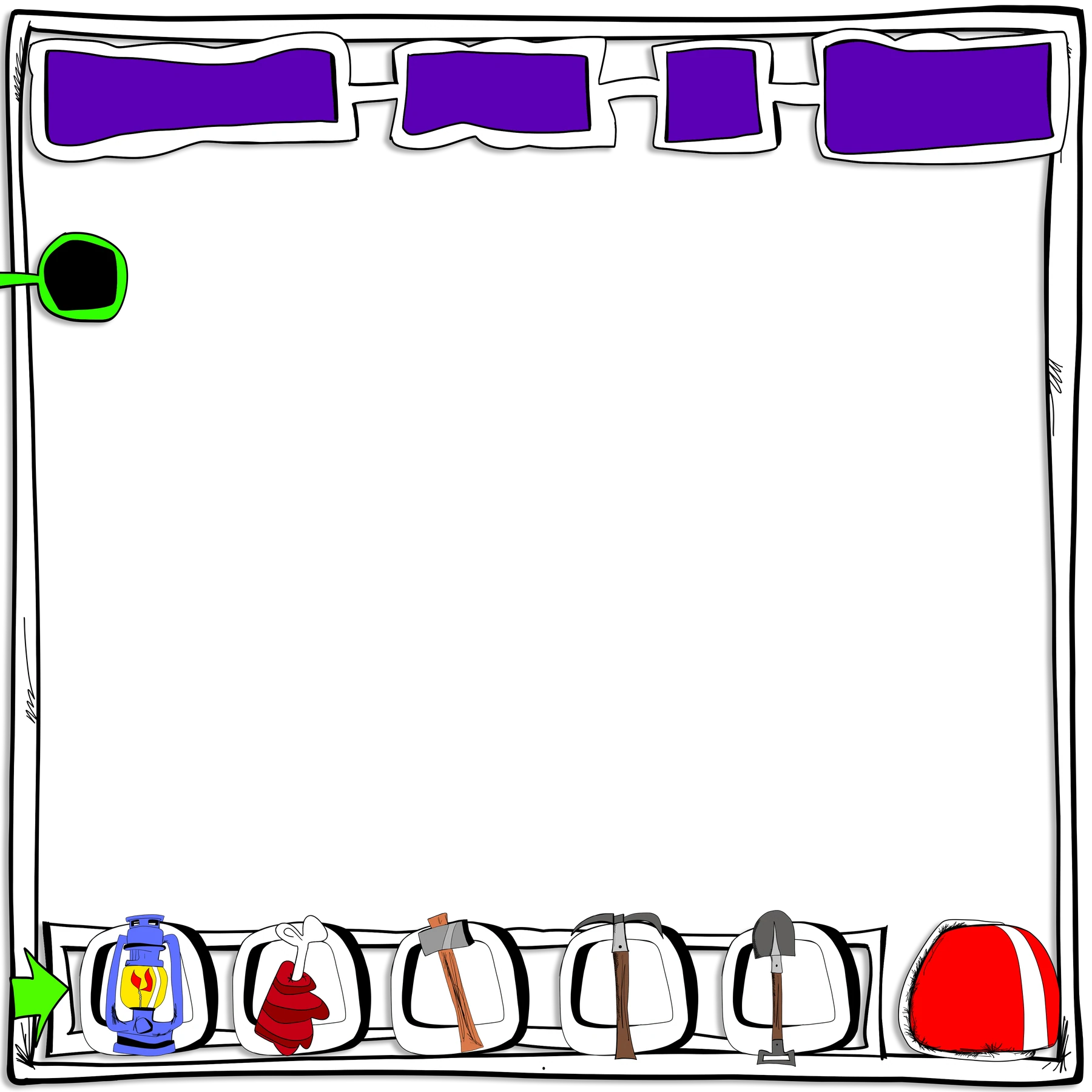 Brett Clements' authored Carny Island artwork: main UI.