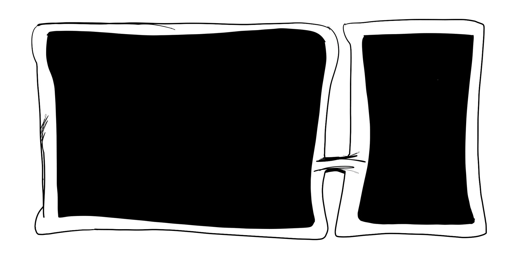 Brett Clements' authored Carny Island artwork: panel black.