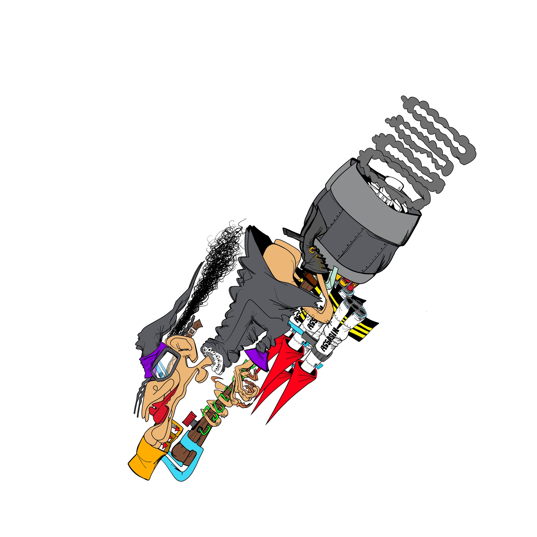 Brett Clements' authored Carny Island artwork: The Rocket Witch.