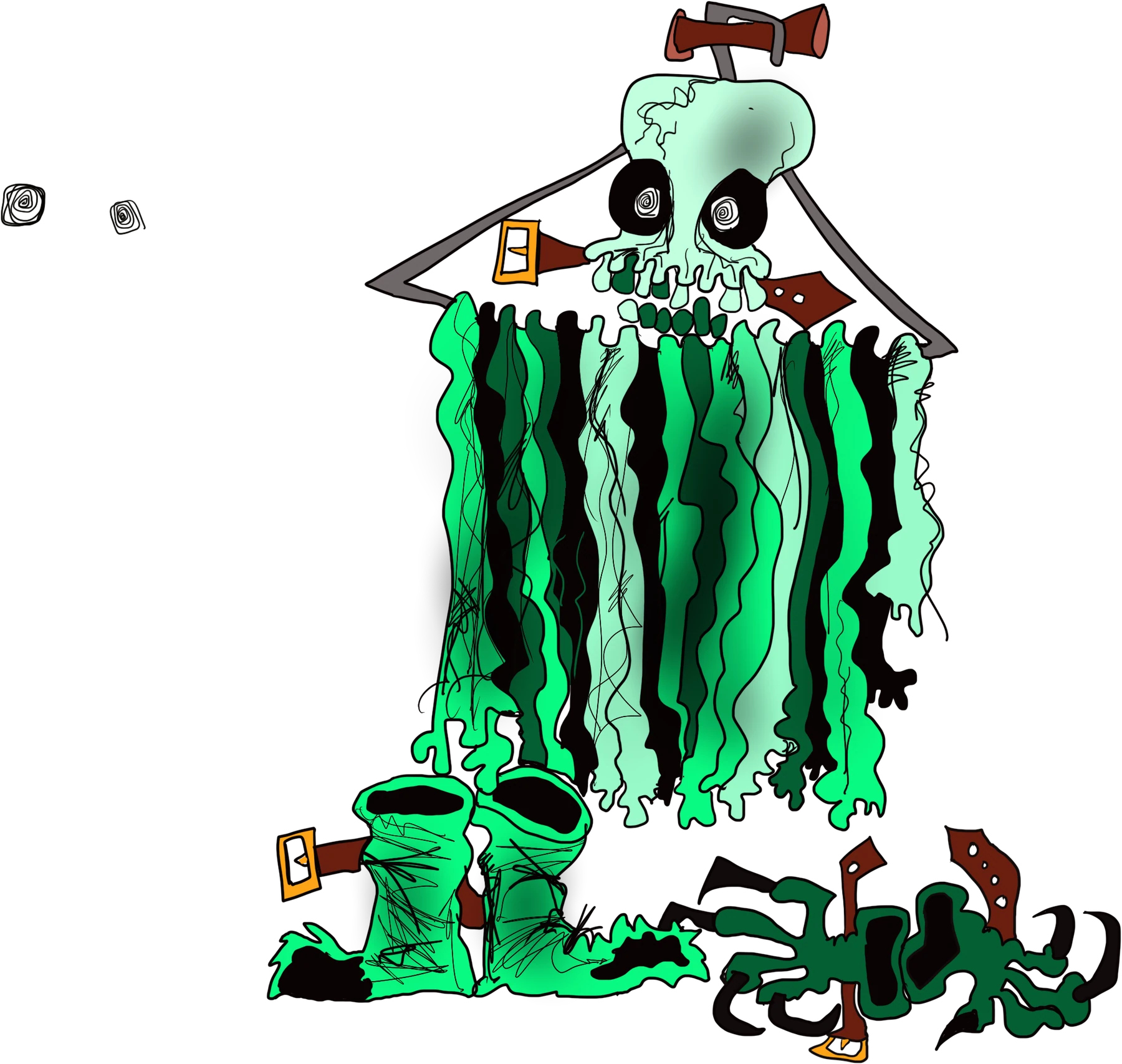 Brett Clements' authored Carny Island artwork: zombie costumes Mickey.