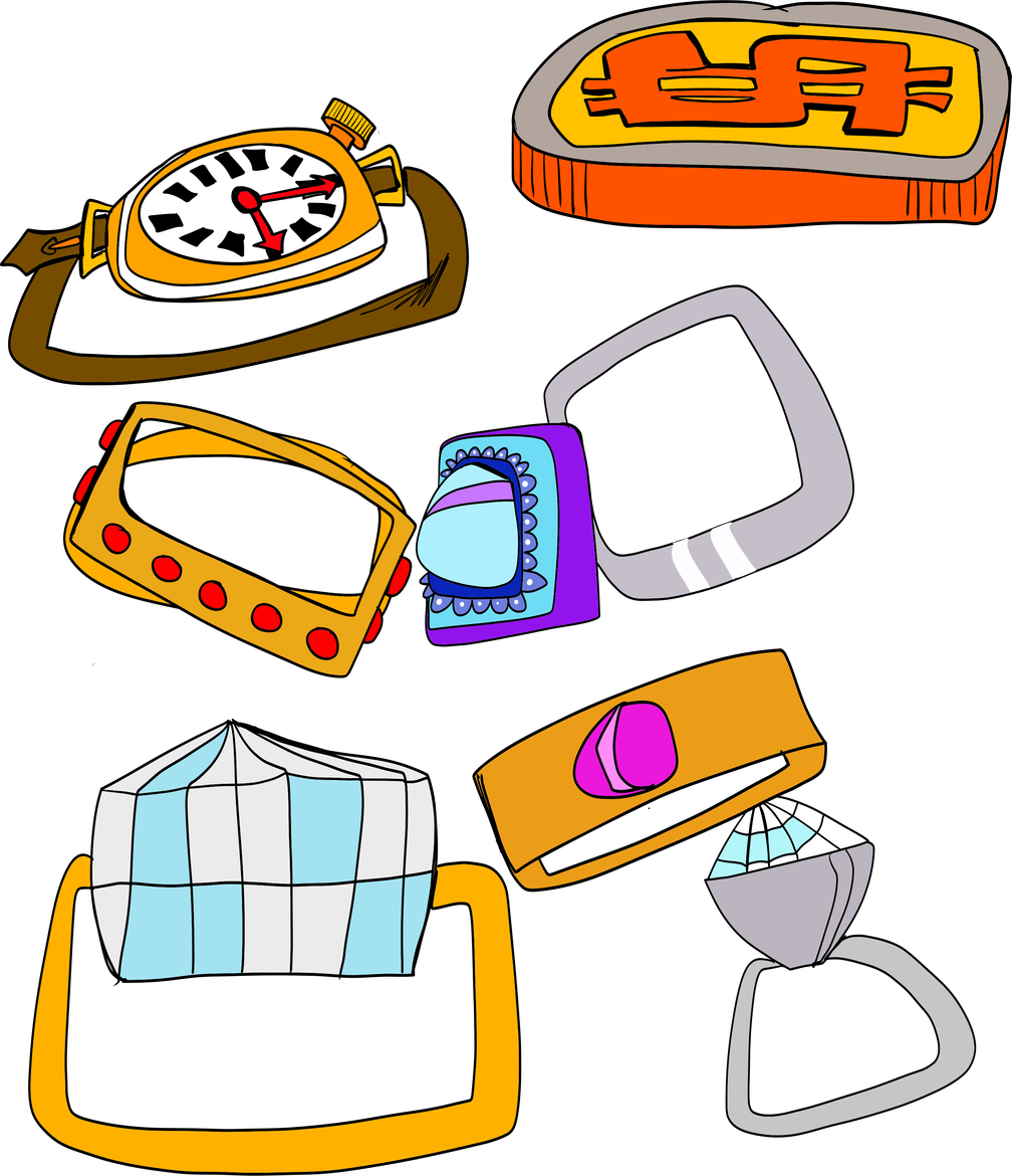 Jewellery and valuables taken from a coffin