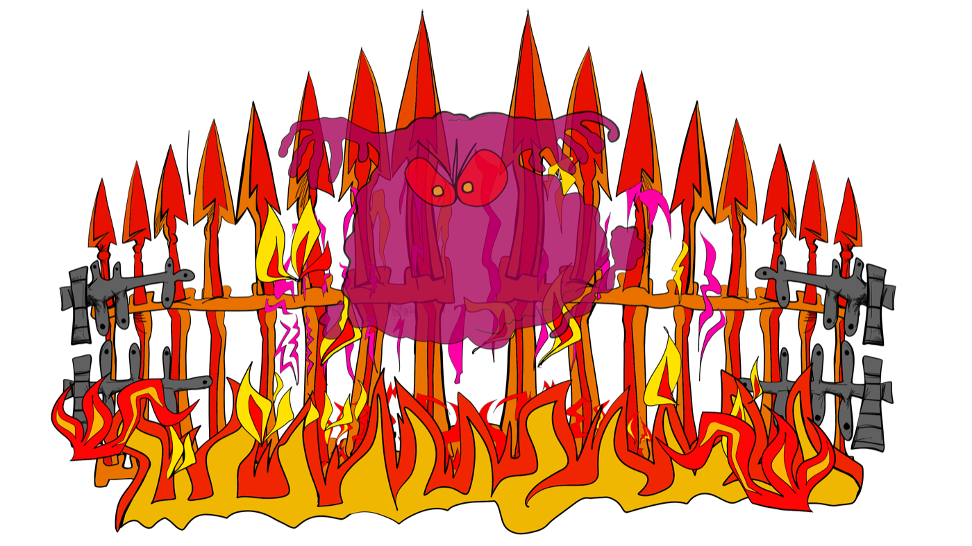 The flaming Gates of Hell