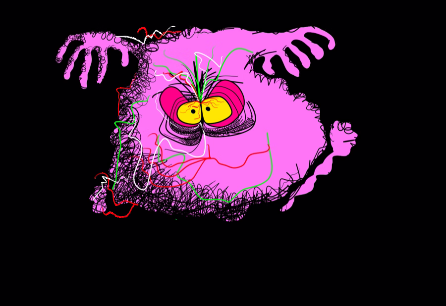 A pink Carny Island ghost