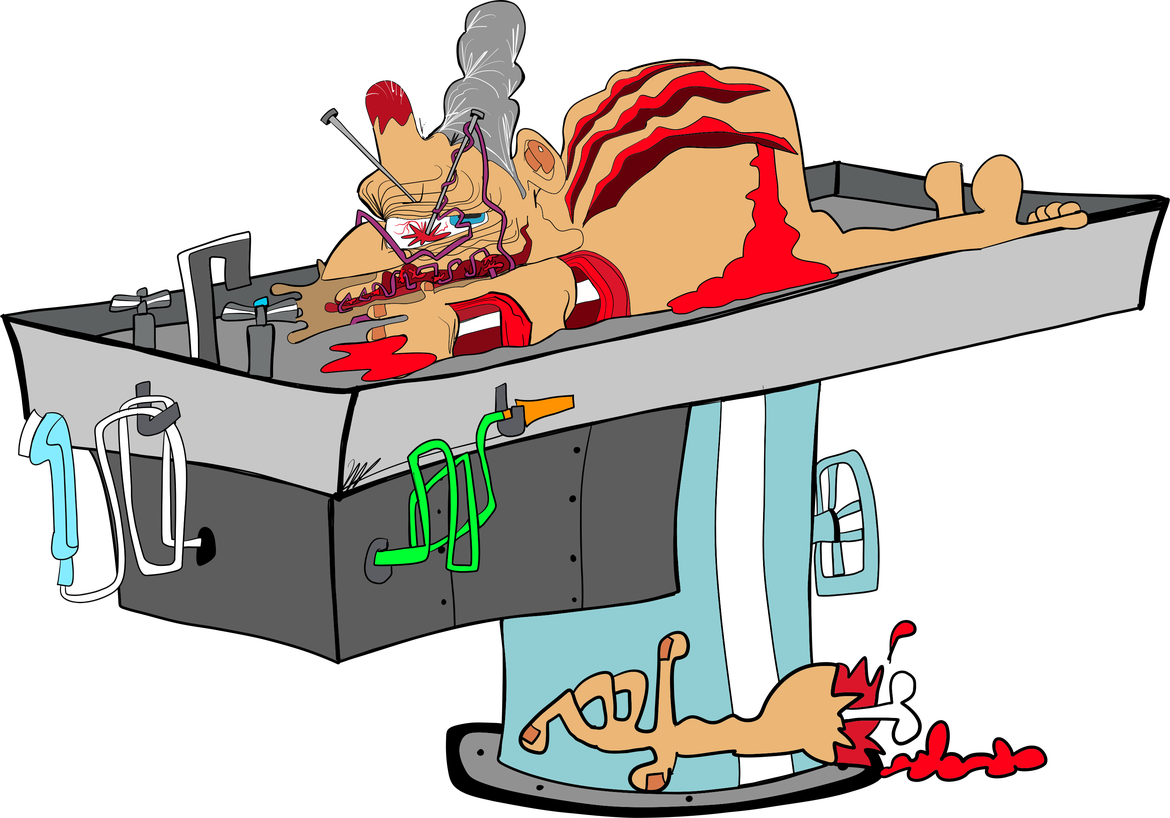 The morgue after a body carve-up