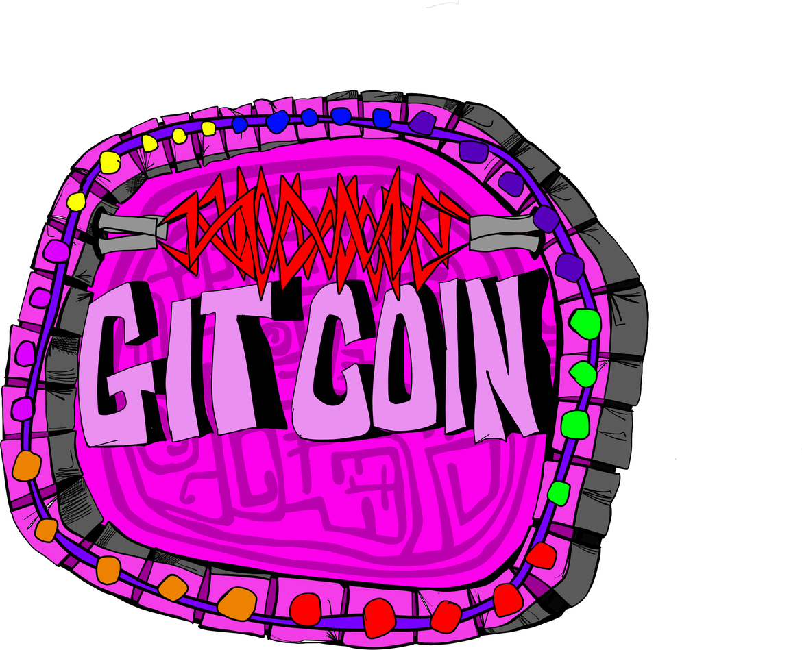 A purple GITCOIN