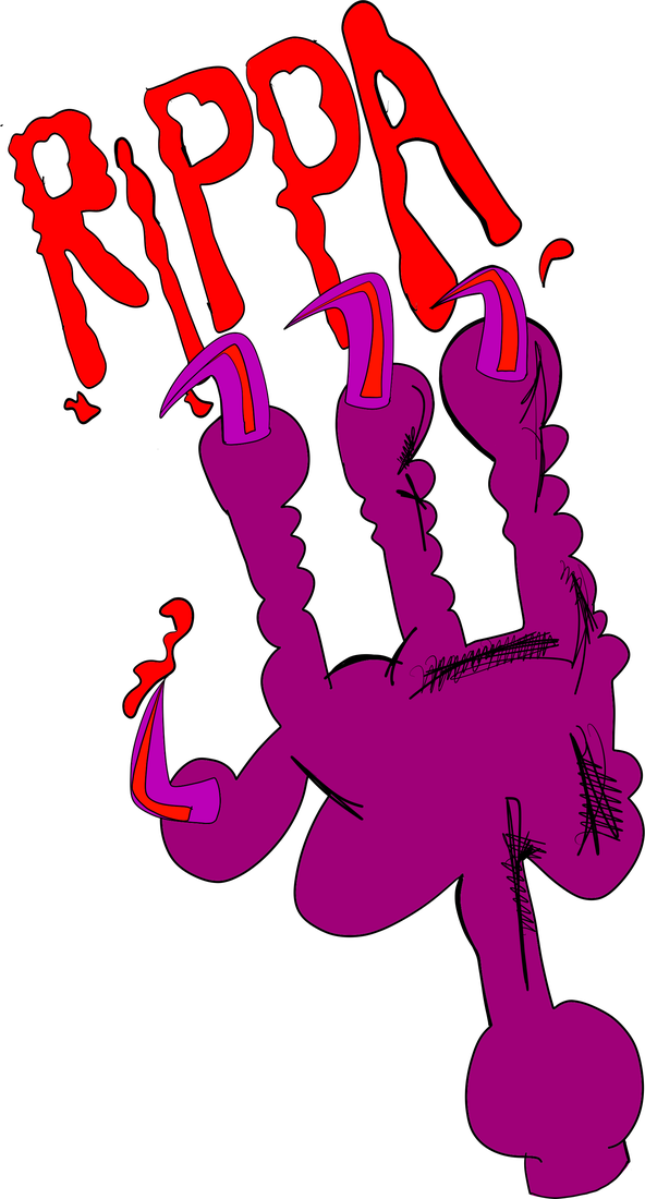 A purple claw beneath red RIPPA lettering
