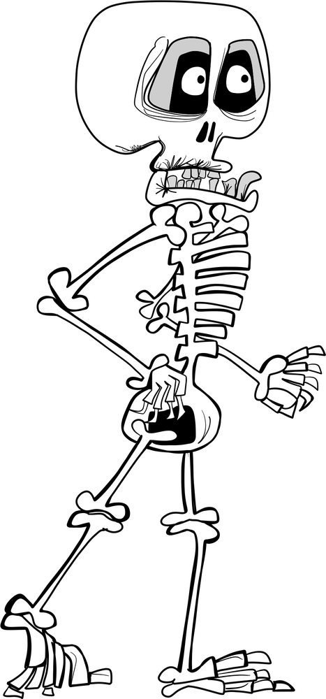 A walking skeleton character