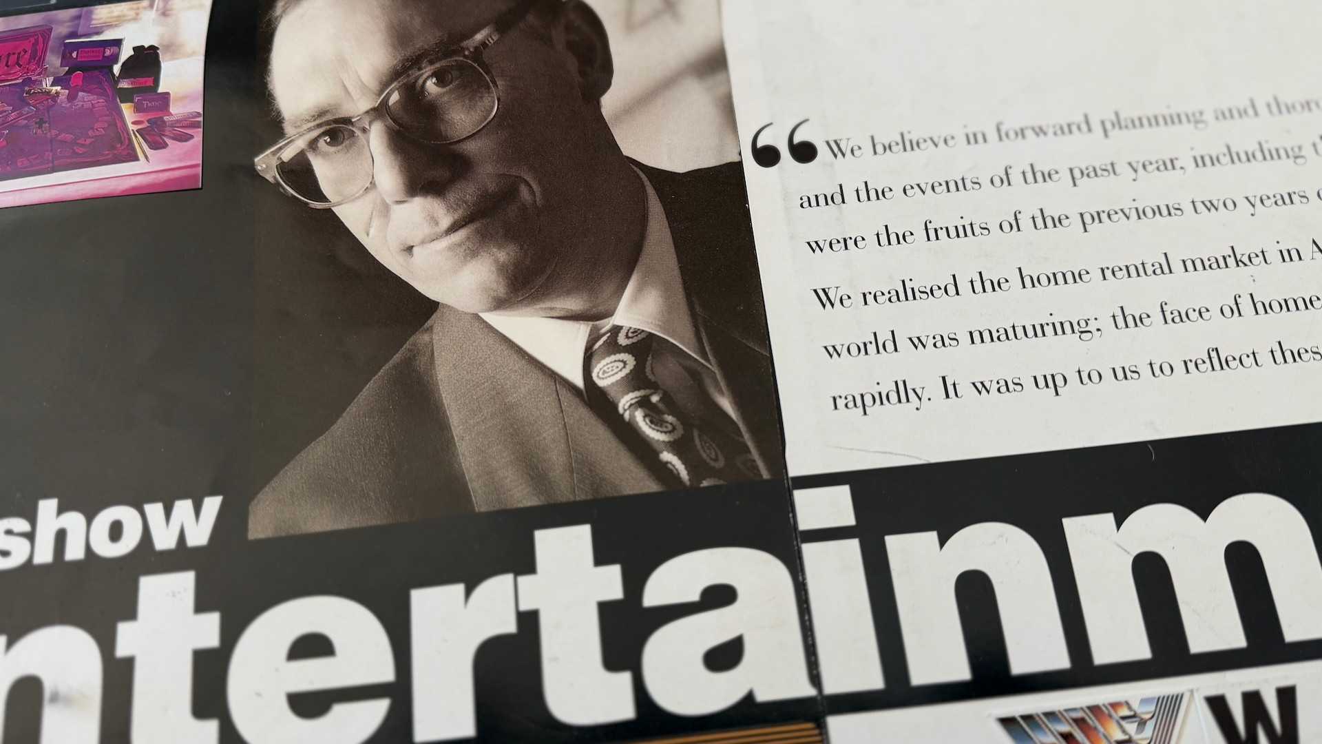 Milt Barlow pictured in an archival Village Roadshow publication