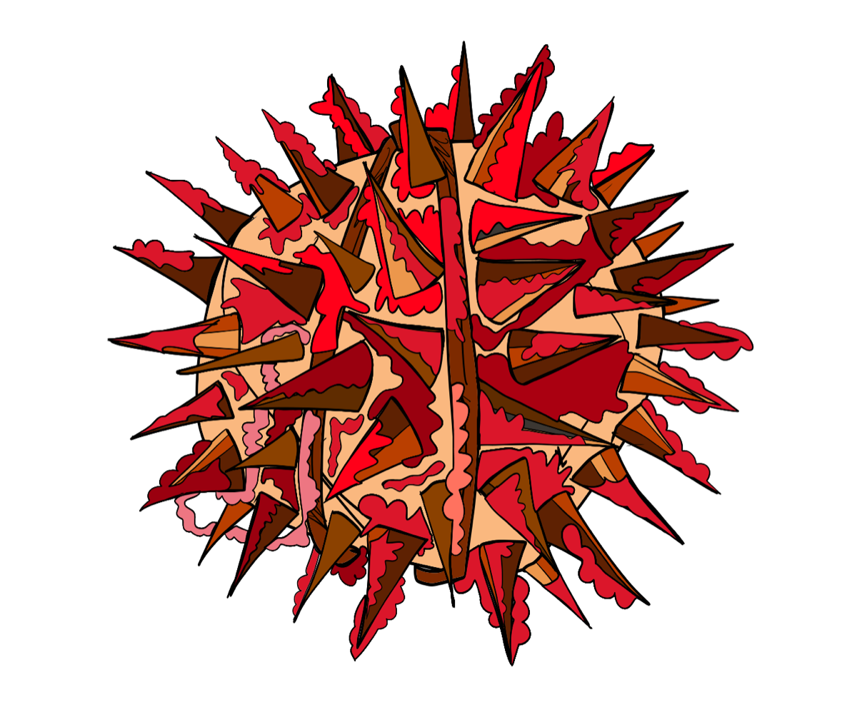 The blood-covered spikes of the Wrecking Ball