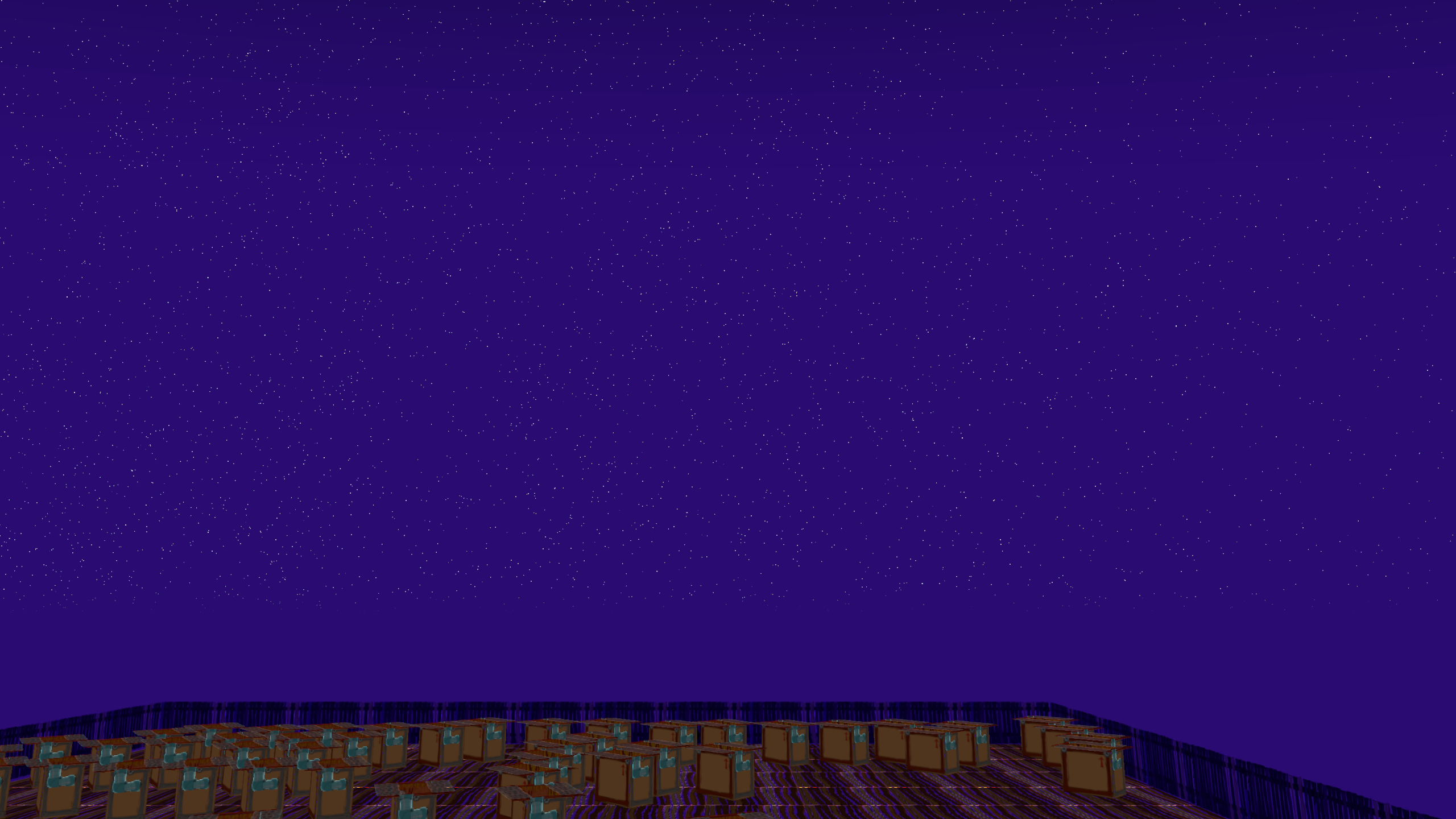 Tiny stars fading into a vivid violet transition above Crookwood.