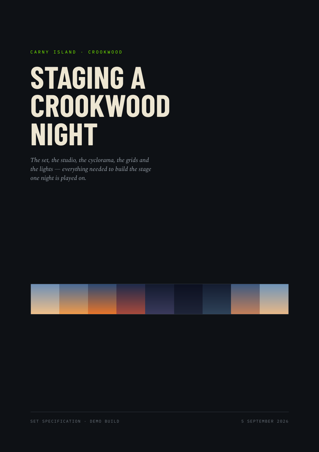Staging a Crookwood Night, page 1 of 17.