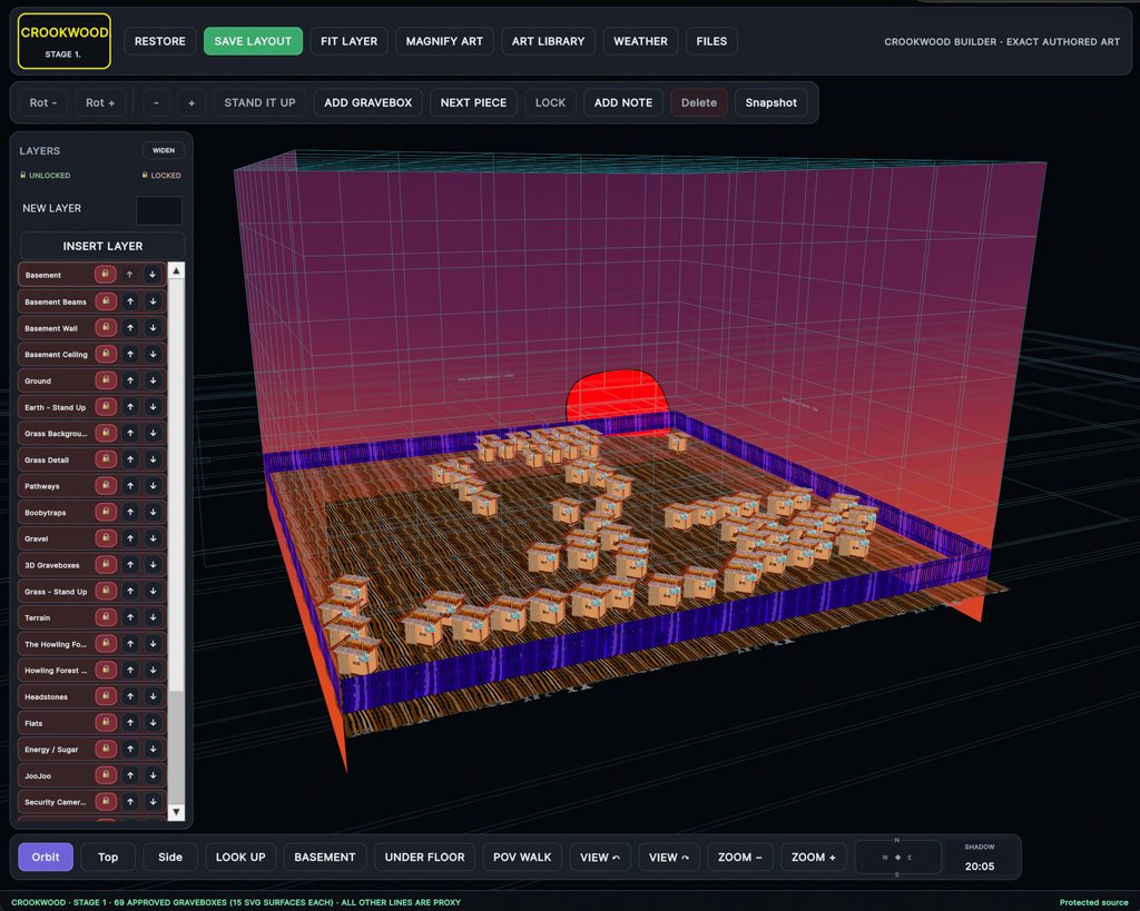 Crookwood Stage 1 build screen 3 of 32.