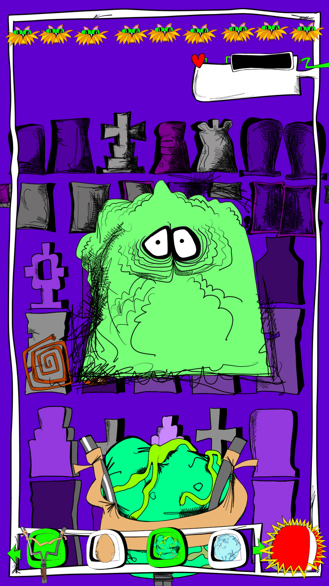 A spectre a garden variety ghost and Mad As A Meat Axe, authored Carny Island artwork