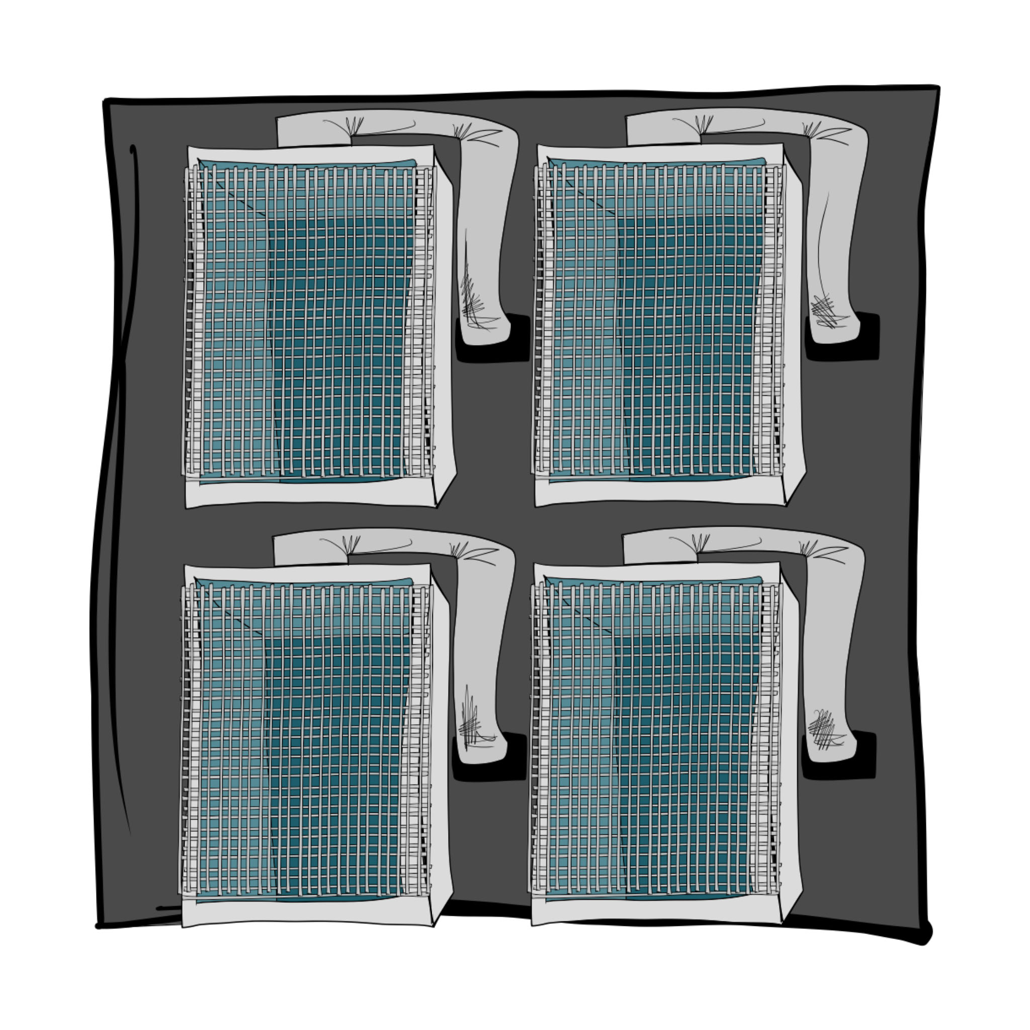 Air conditioning vents, authored Carny Island artwork