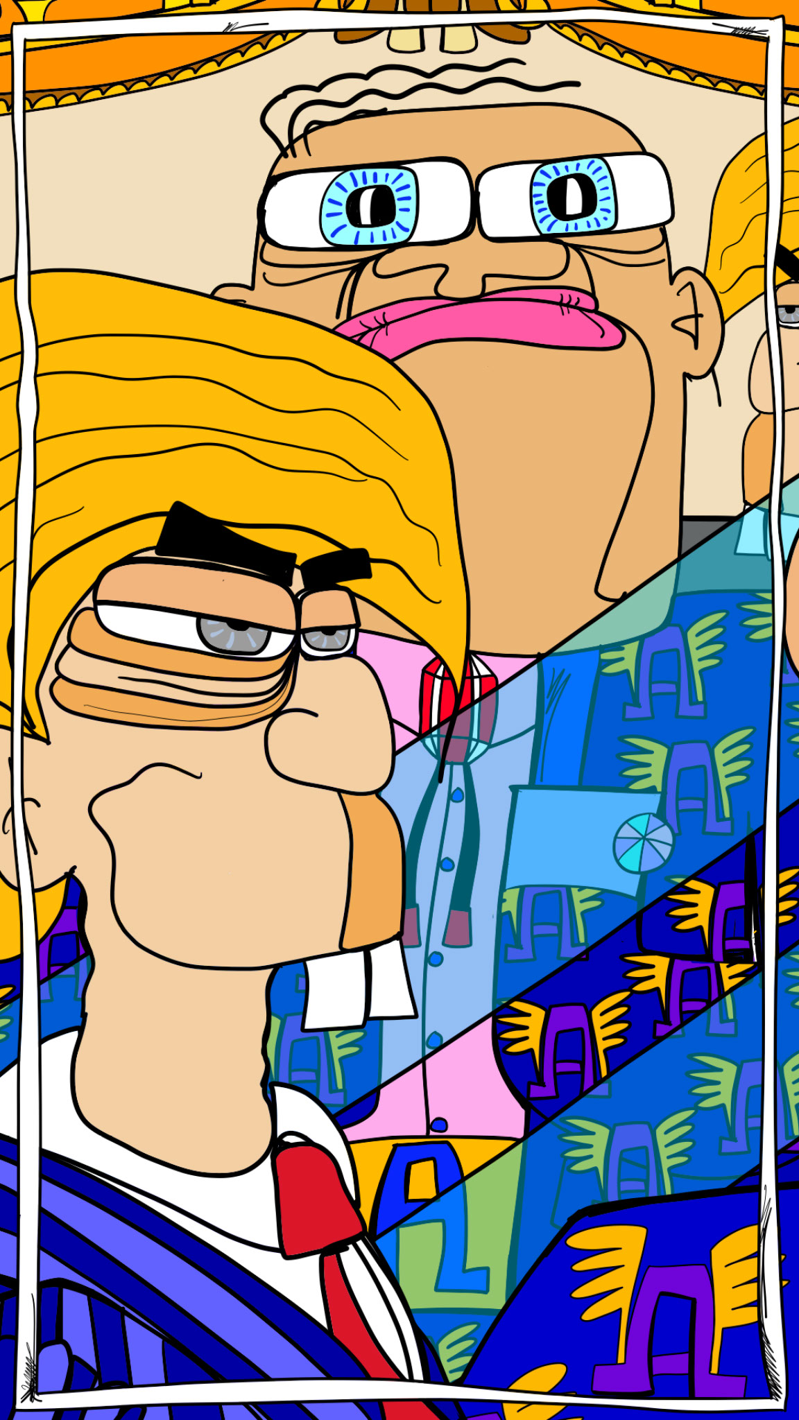 Aldo stabbing copy, authored Carny Island artwork