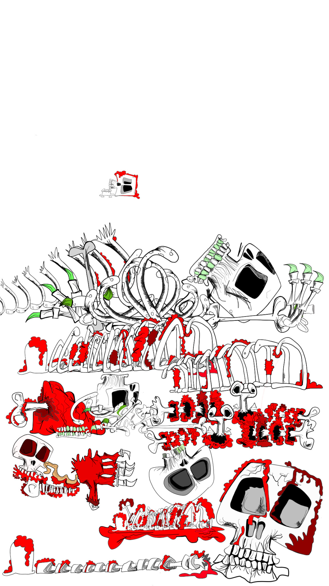 Apocalyptic copy, authored Carny Island artwork