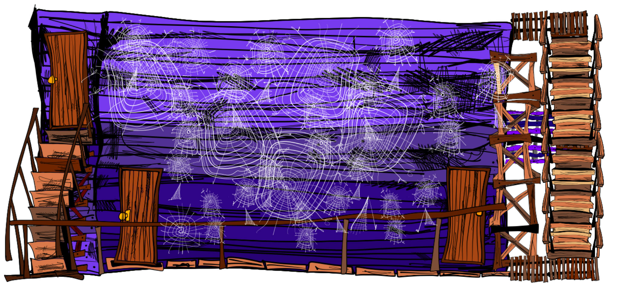 Aracnaland. Front, authored Carny Island artwork