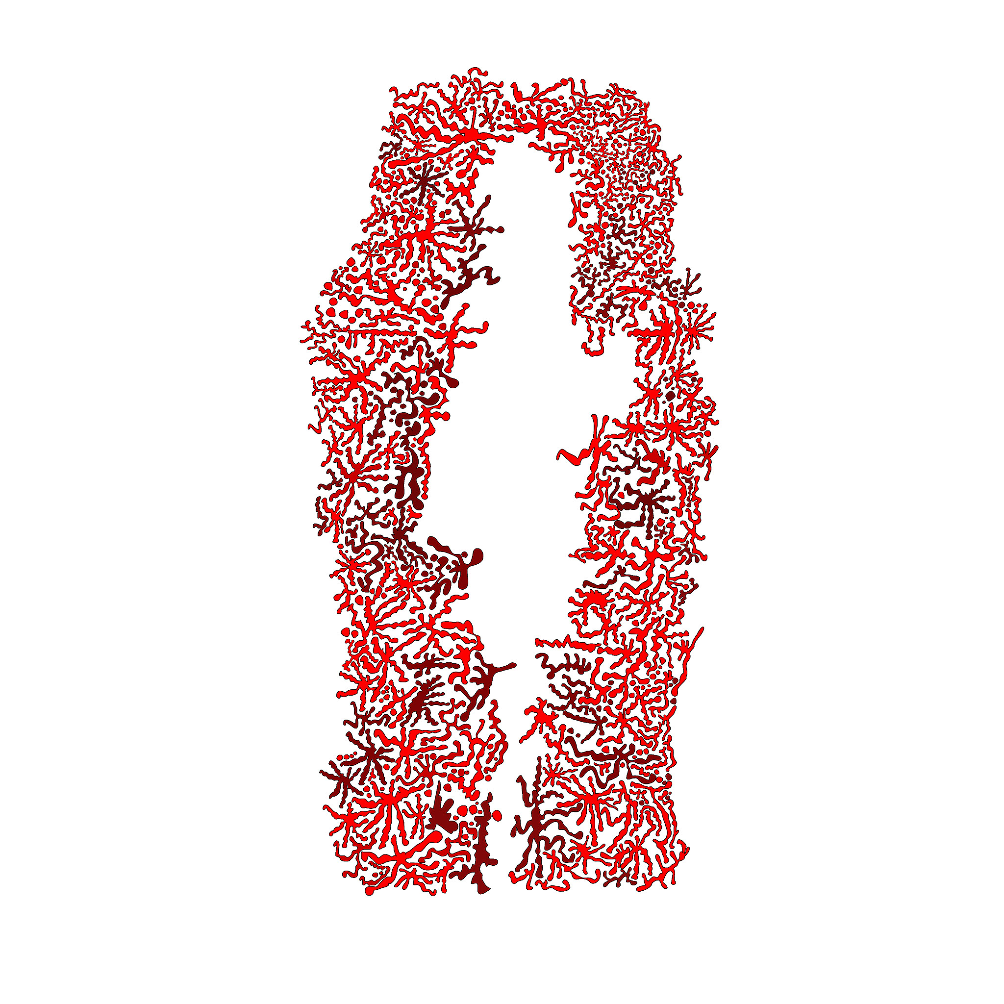 Background blood splatter, authored Carny Island artwork