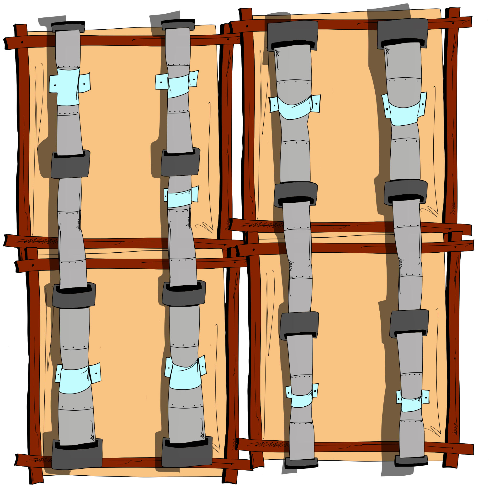 Basement ceiling panel 1, authored Carny Island artwork