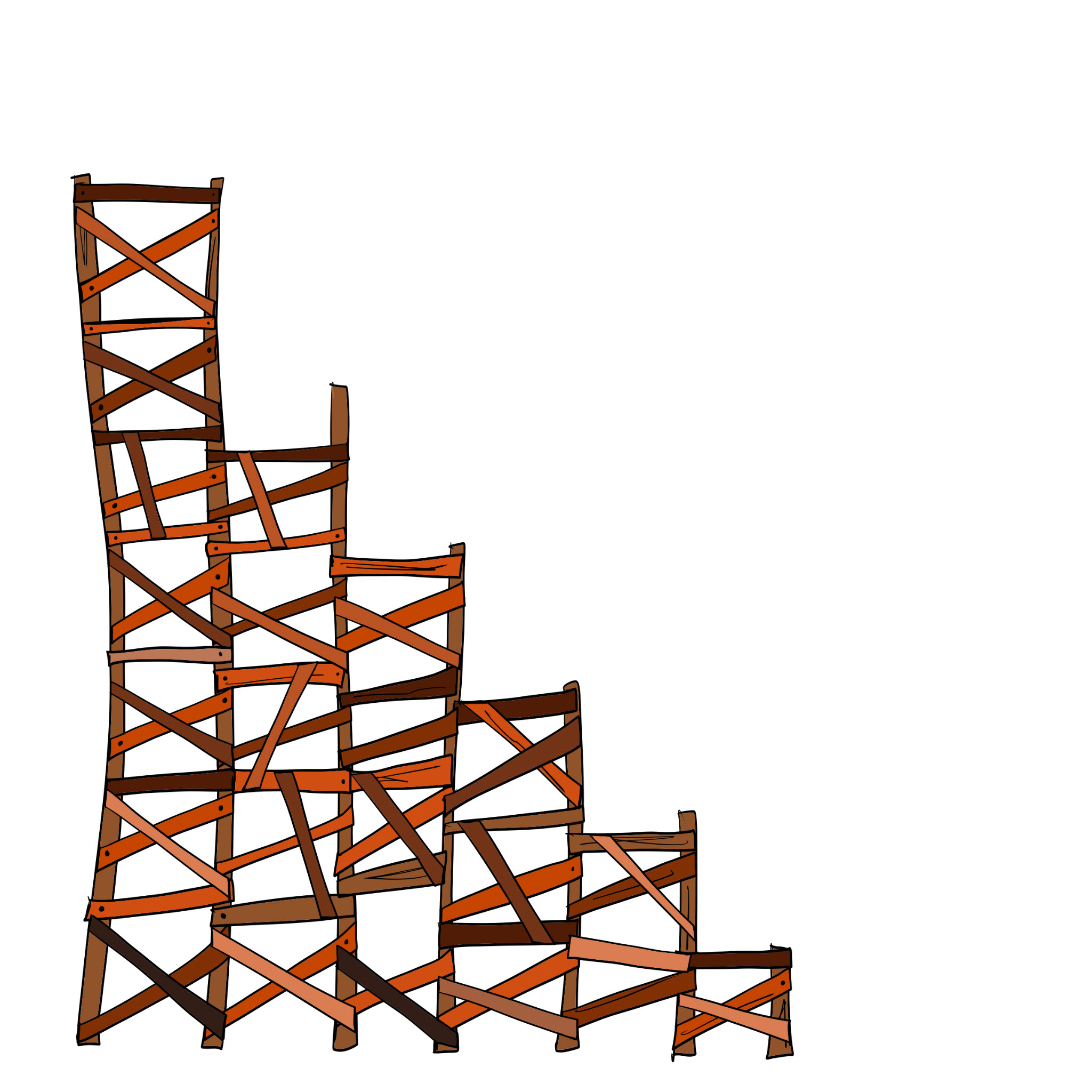 Basement stairs, authored Carny Island artwork