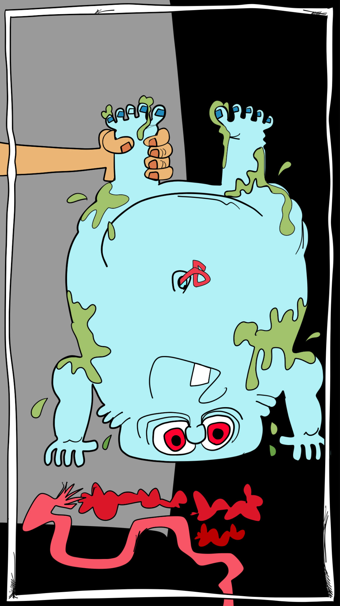 Birthing vinnie, authored Carny Island artwork