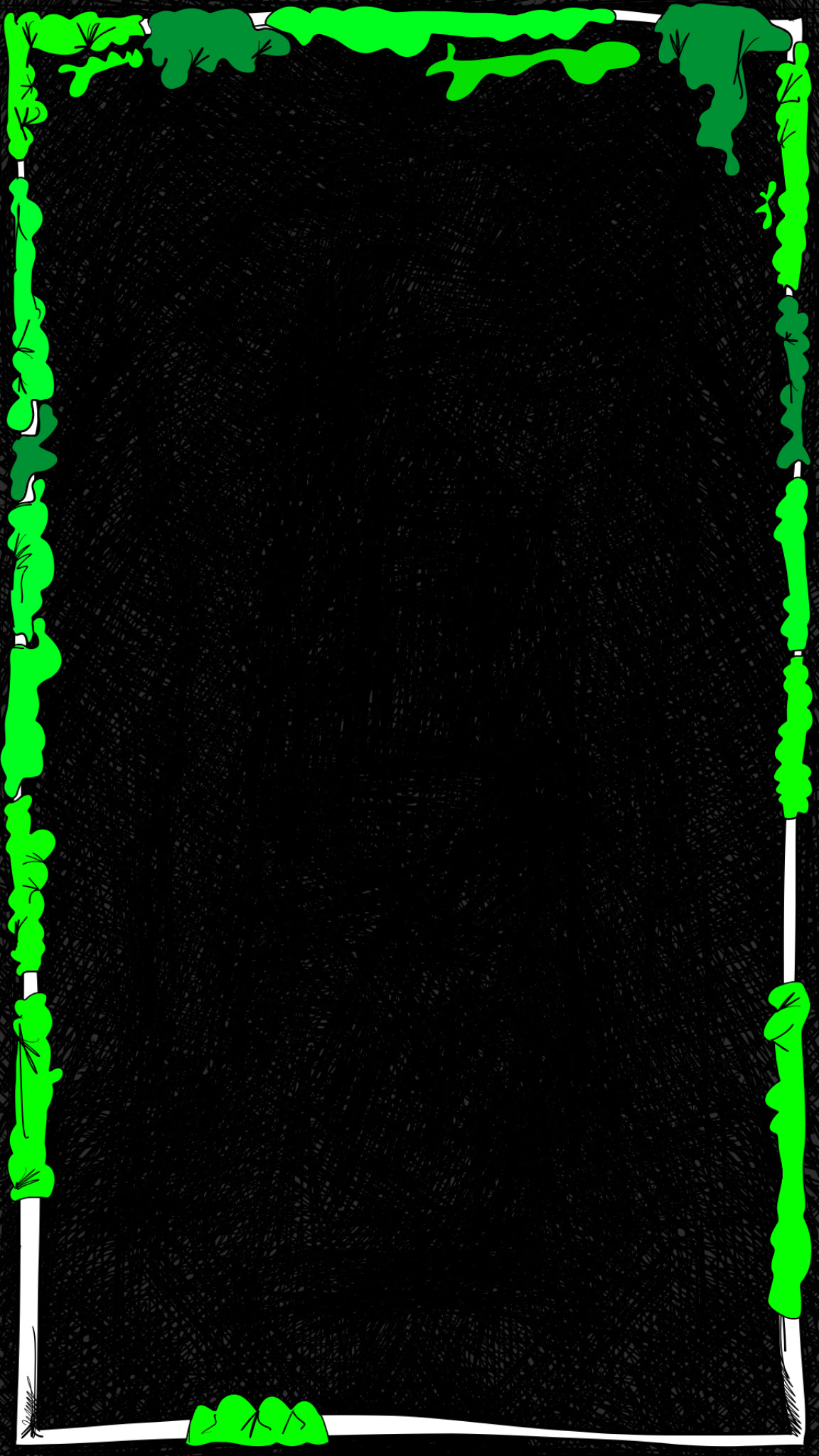 Black hatching, authored Carny Island artwork