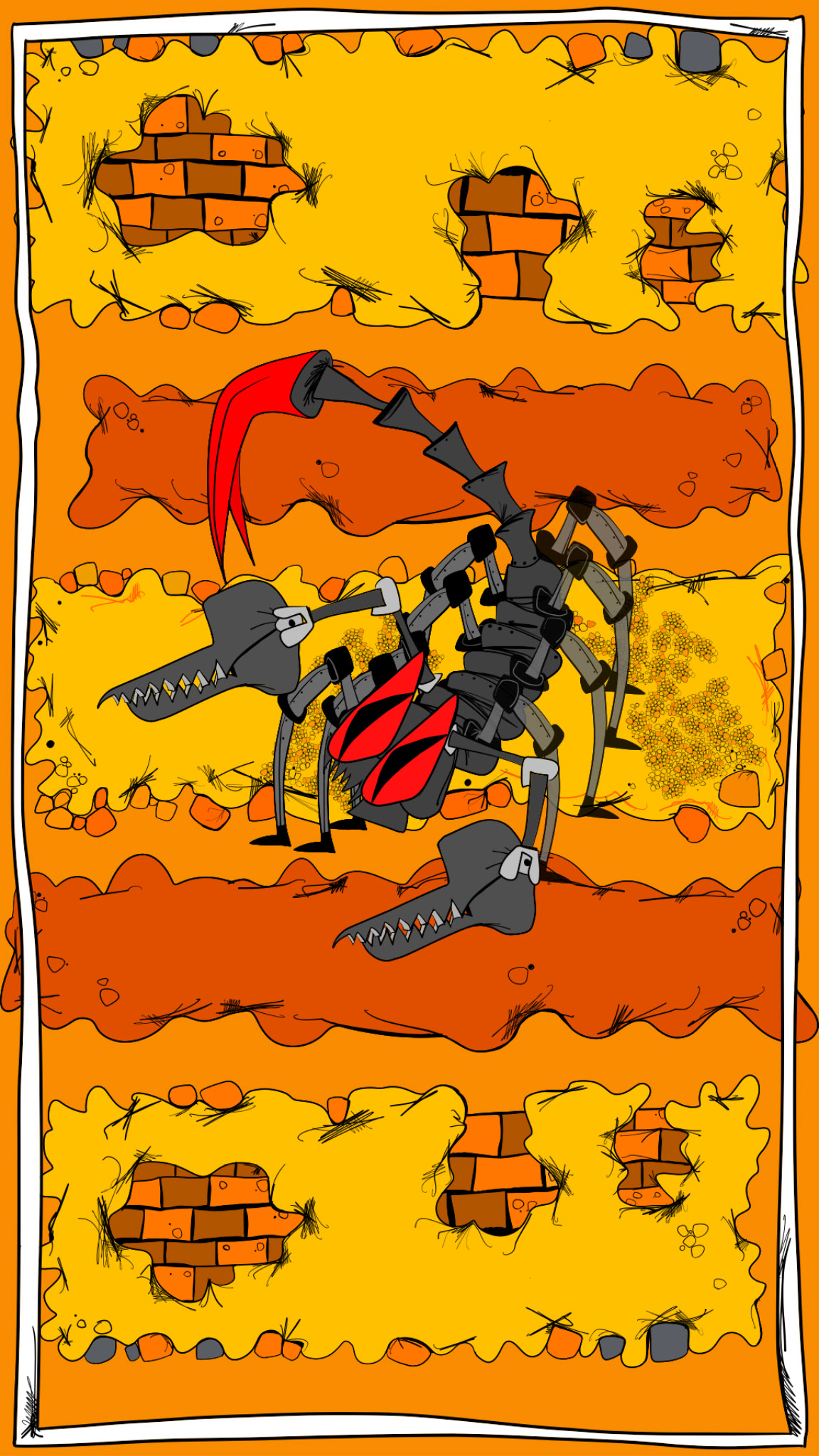 Black scorpion, authored Carny Island artwork
