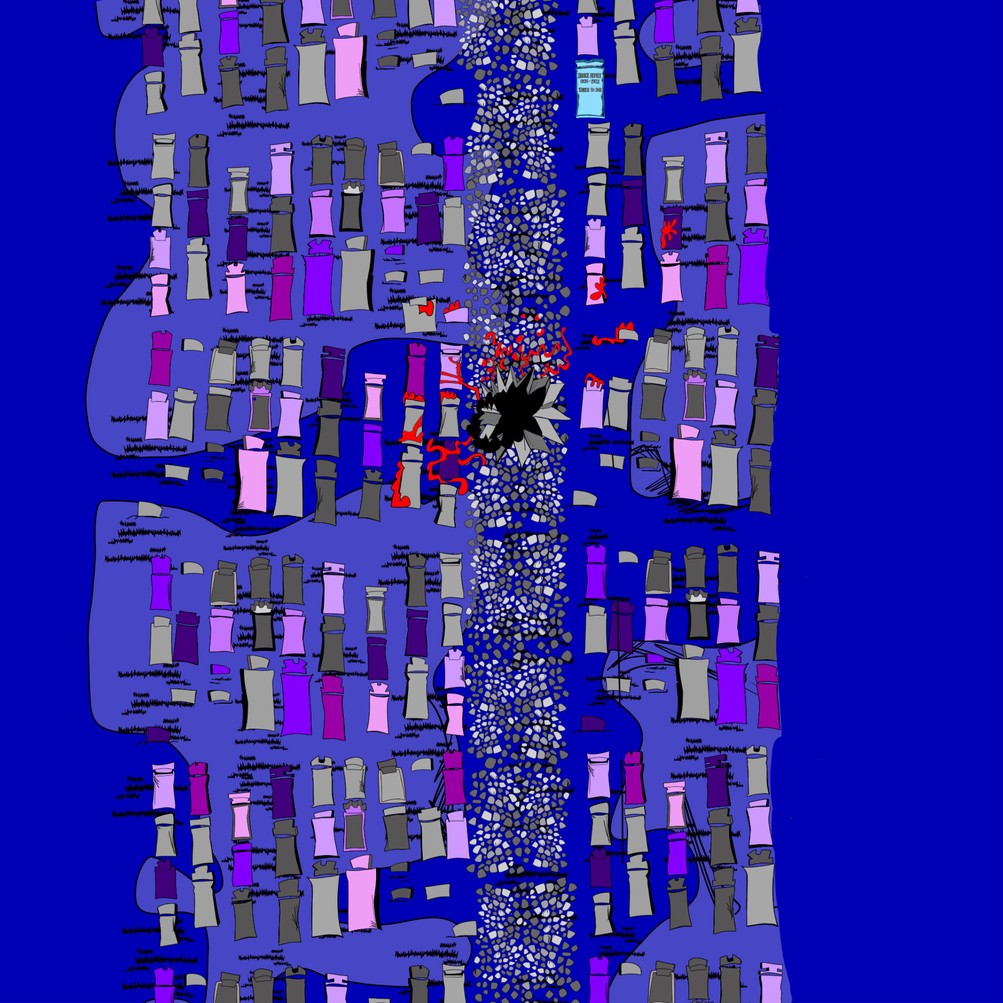 Blast hole, authored Carny Island artwork