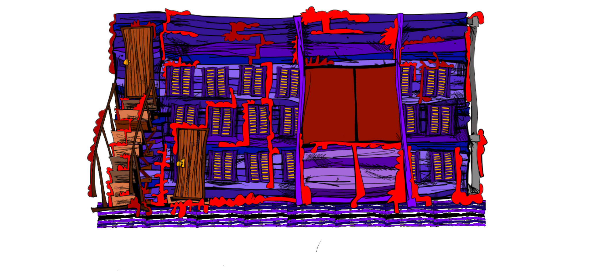 Blood bath 1, authored Carny Island artwork