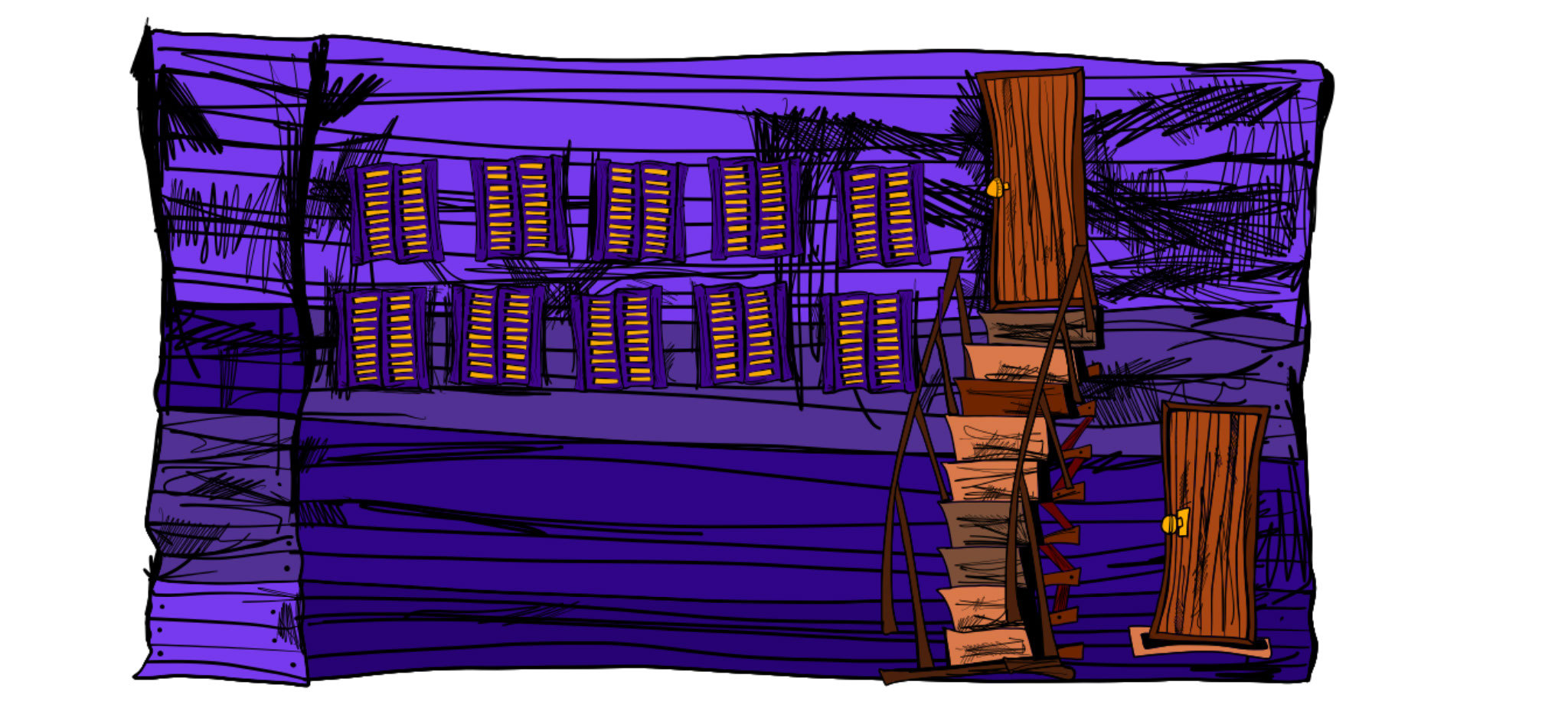 Blood bath and Halloween, authored Carny Island artwork