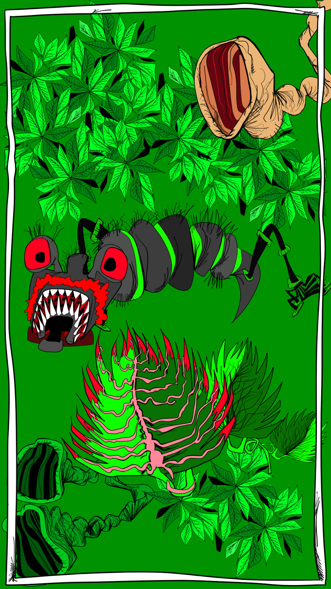 Blood leaf ant, authored Carny Island artwork
