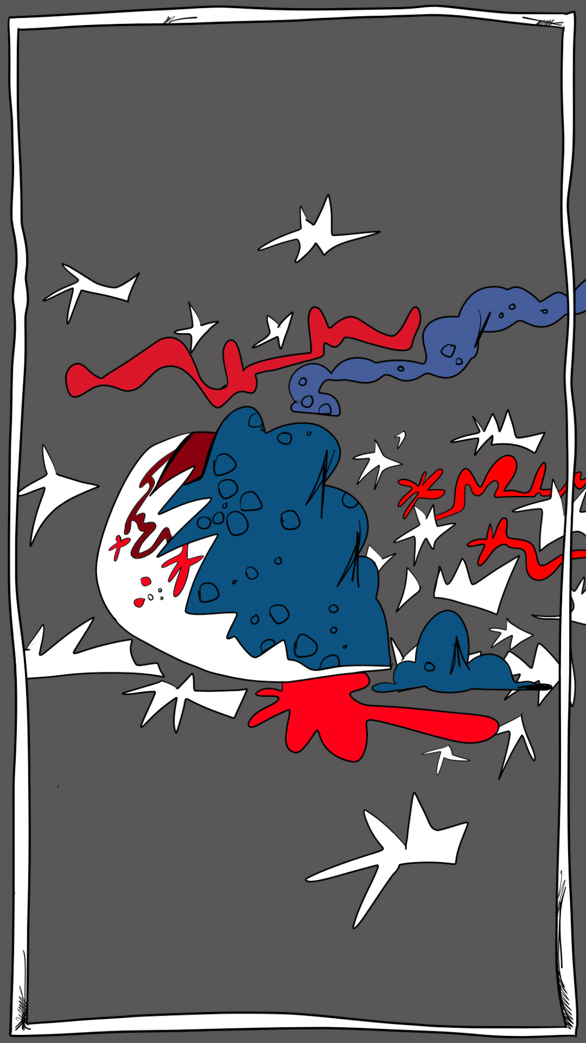 Blood smear, authored Carny Island artwork