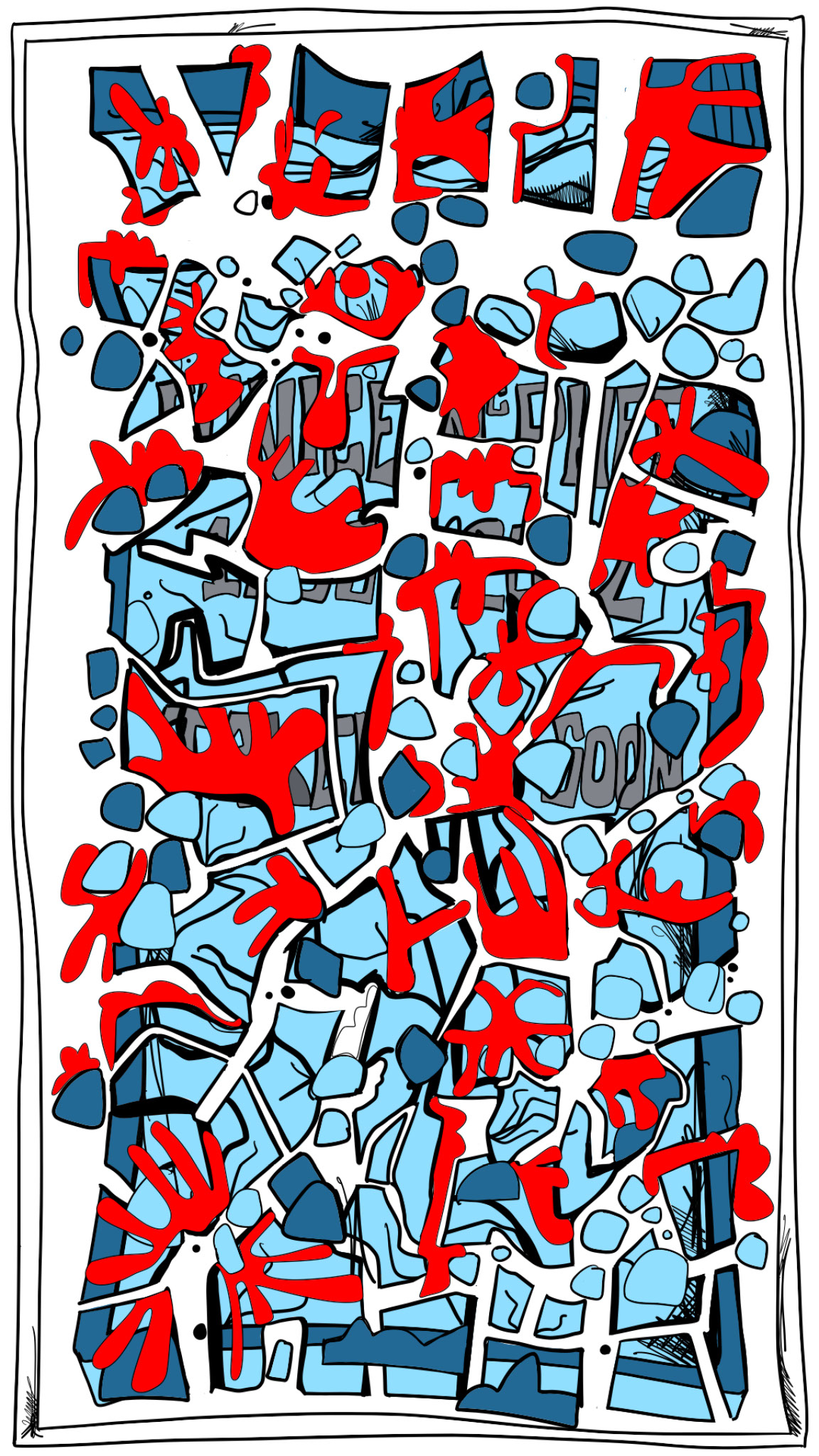 Bloody stones, authored Carny Island artwork