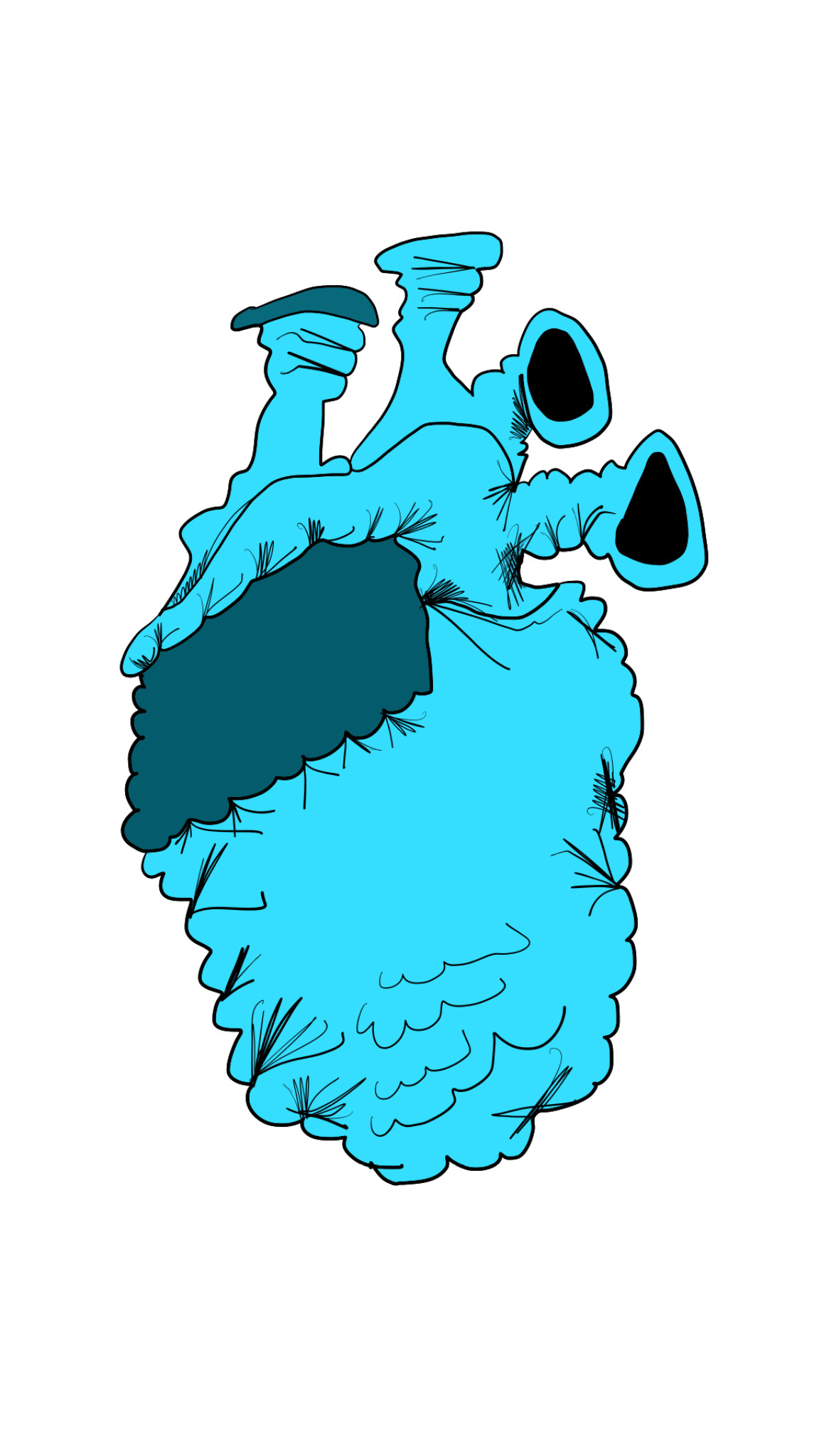 Blue heart. Game art, authored Carny Island artwork