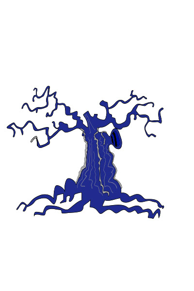 Blue stump, authored Carny Island artwork