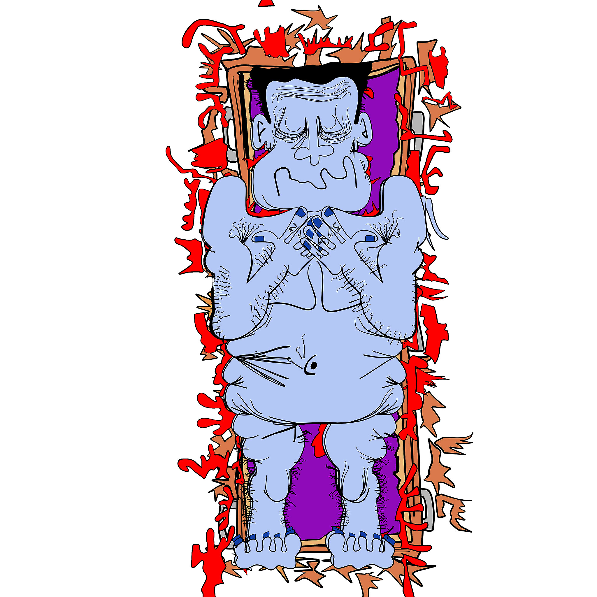 Body chopped up, authored Carny Island artwork
