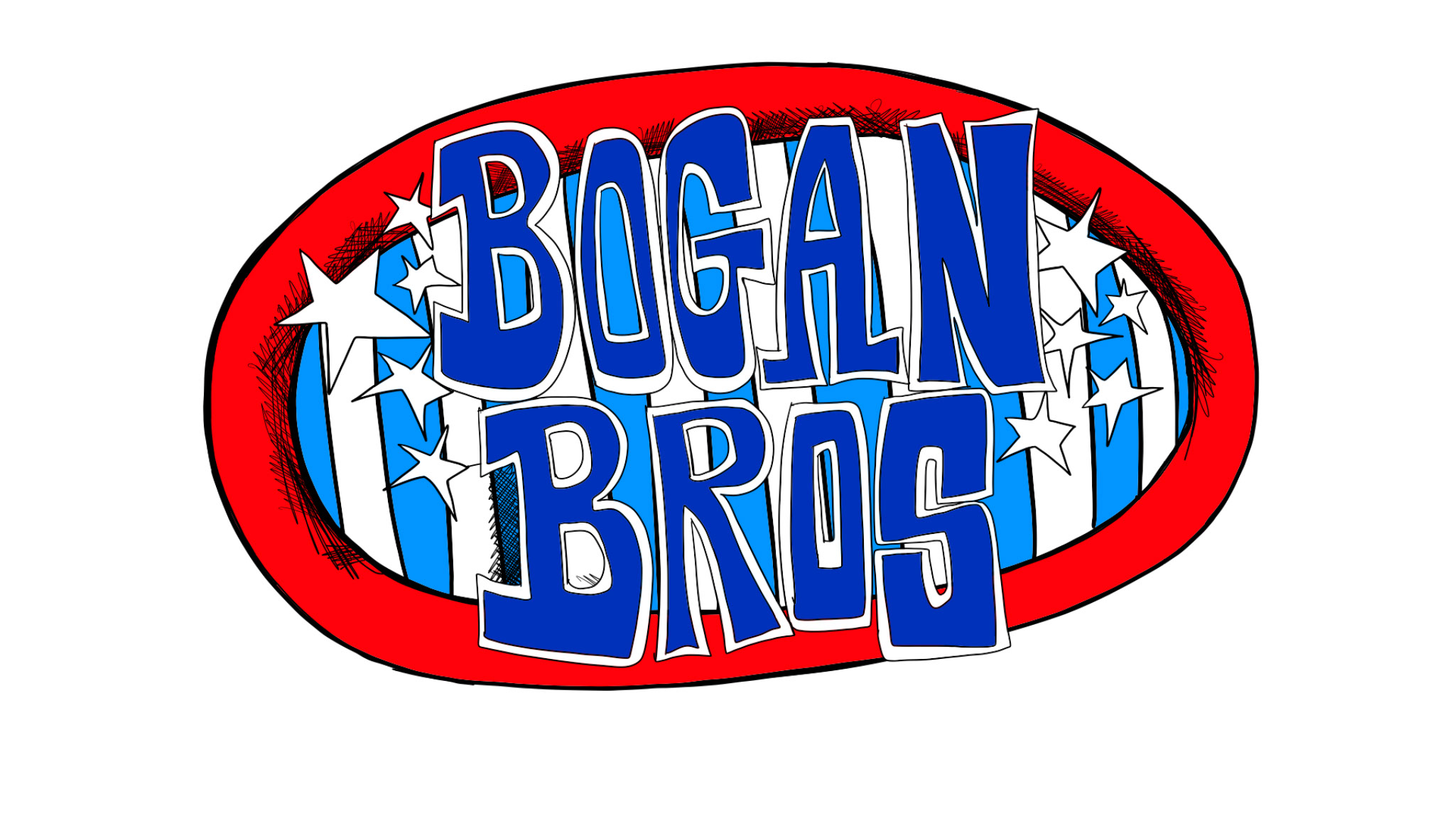 Bogan bros logo, authored Carny Island artwork