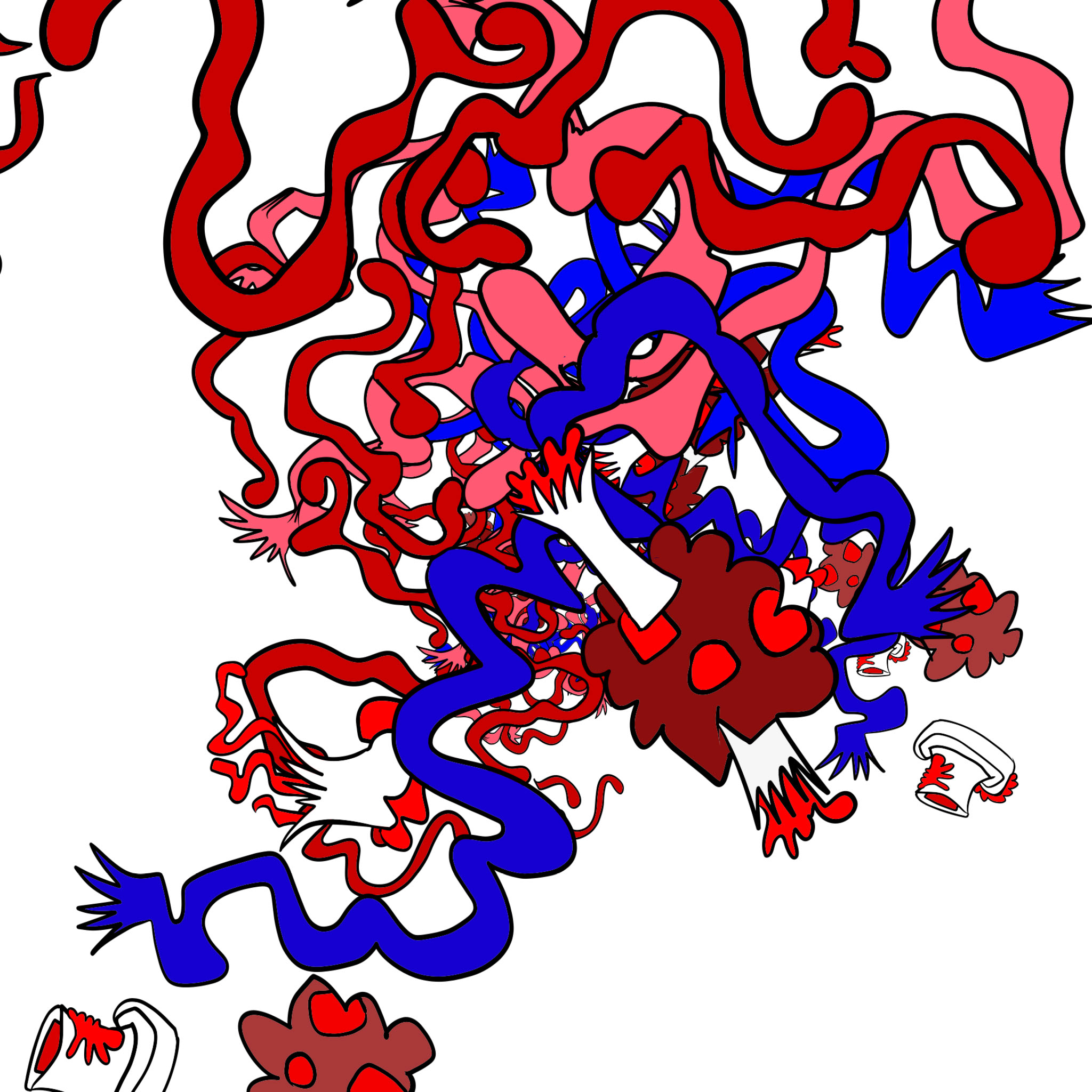 Bone blood and gizzards, authored Carny Island artwork