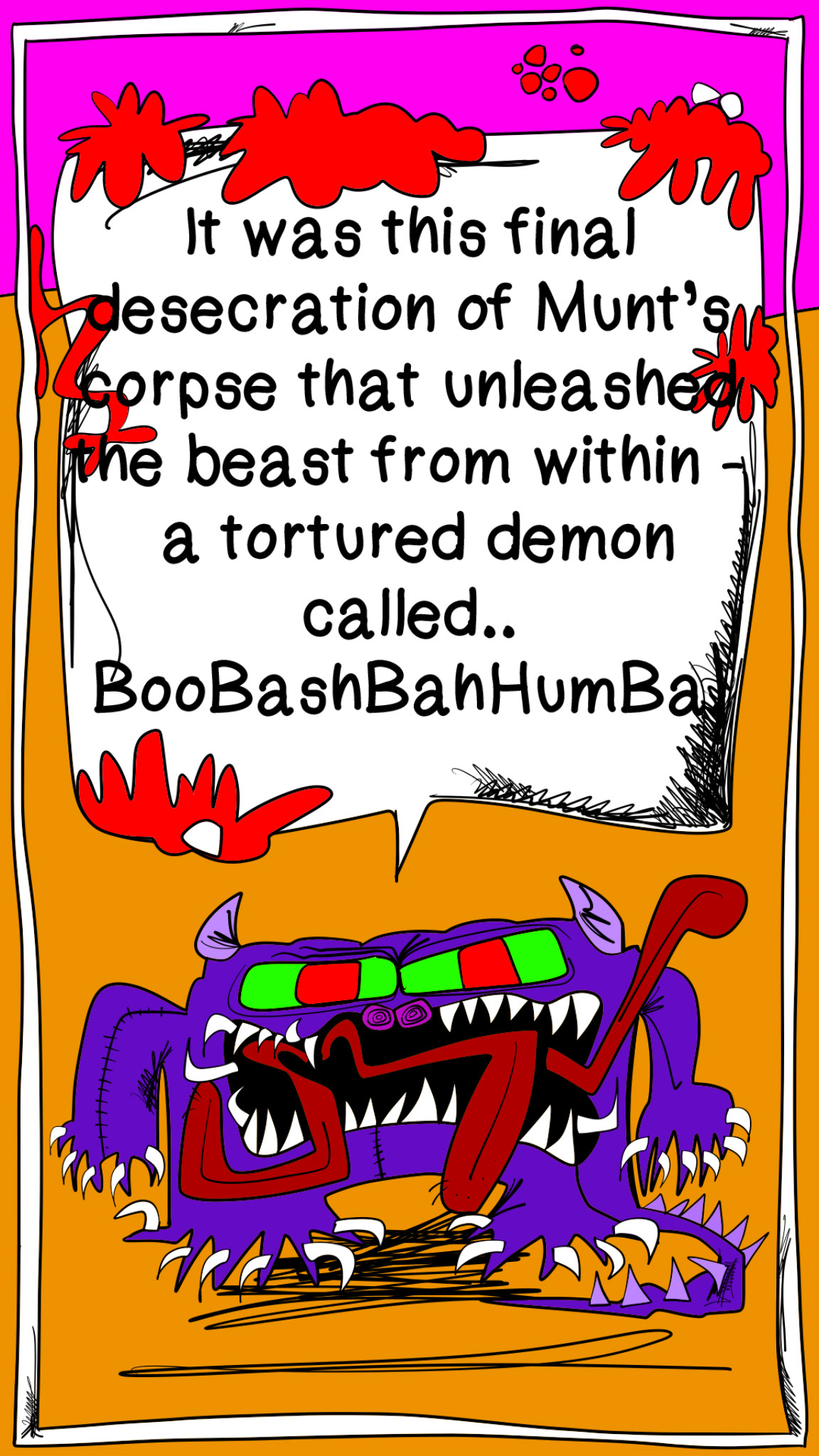 Boobashbahhumba unleashed, authored Carny Island artwork