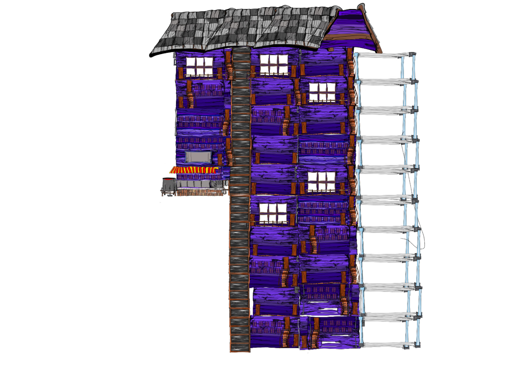 BraveRobbers house, authored Carny Island artwork