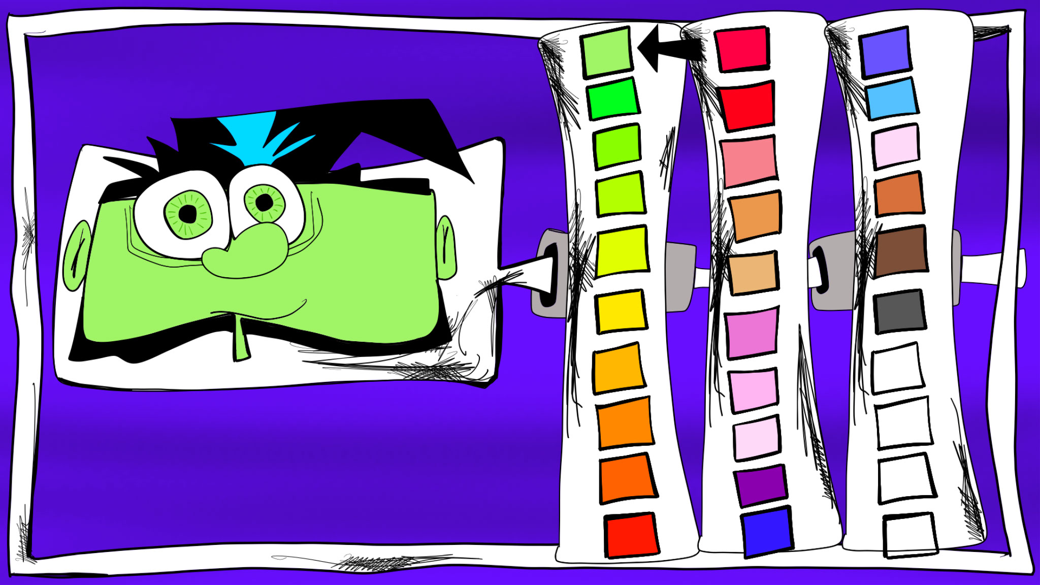 Build your character, authored Carny Island artwork